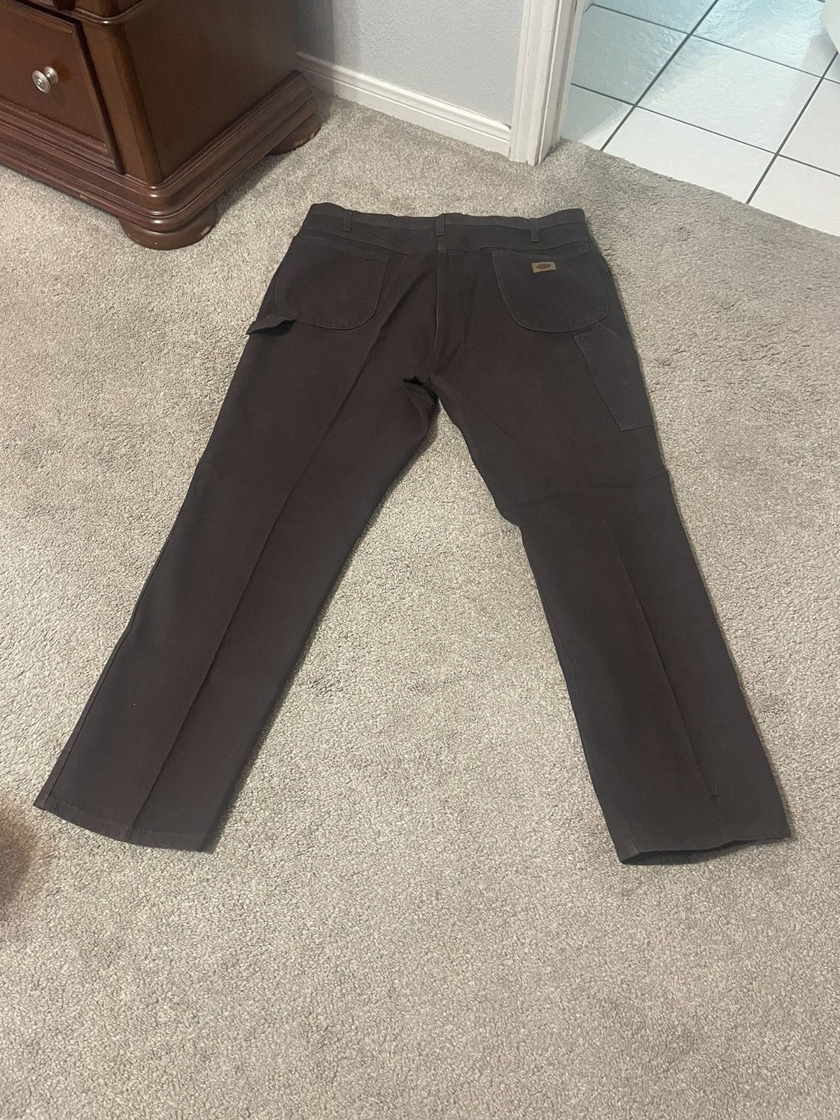 Dickies Dickies Carpenter Canvas Dark Brown Jeans Mens Size 42/30 Size US 42 / EU 58 - 10 Thumbnail