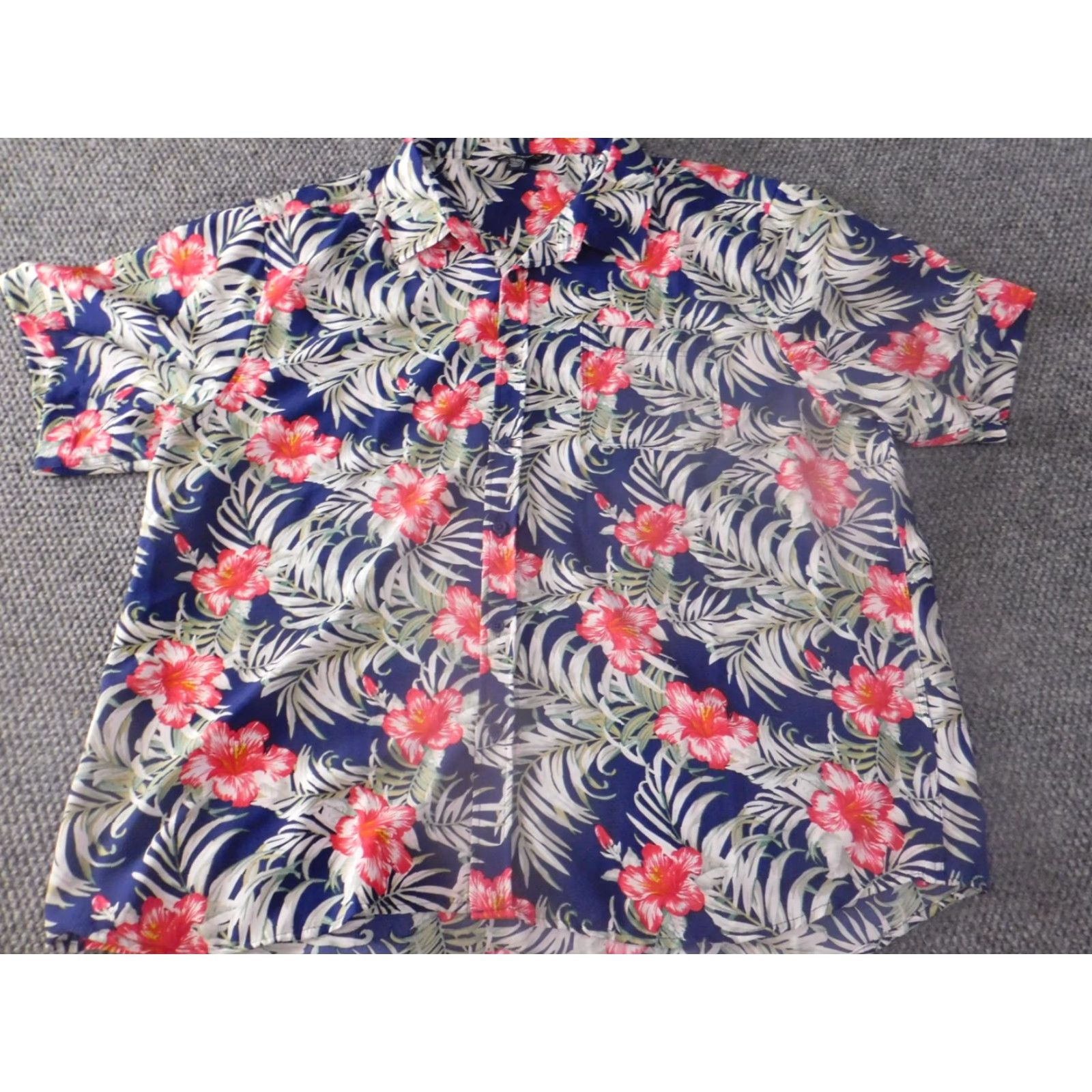 Vintage Mountain and Isles Shirt 2XL Blue Floral Hawaiian Button-Up Mens Size US XXL / EU 58 / 5 - 4 Thumbnail