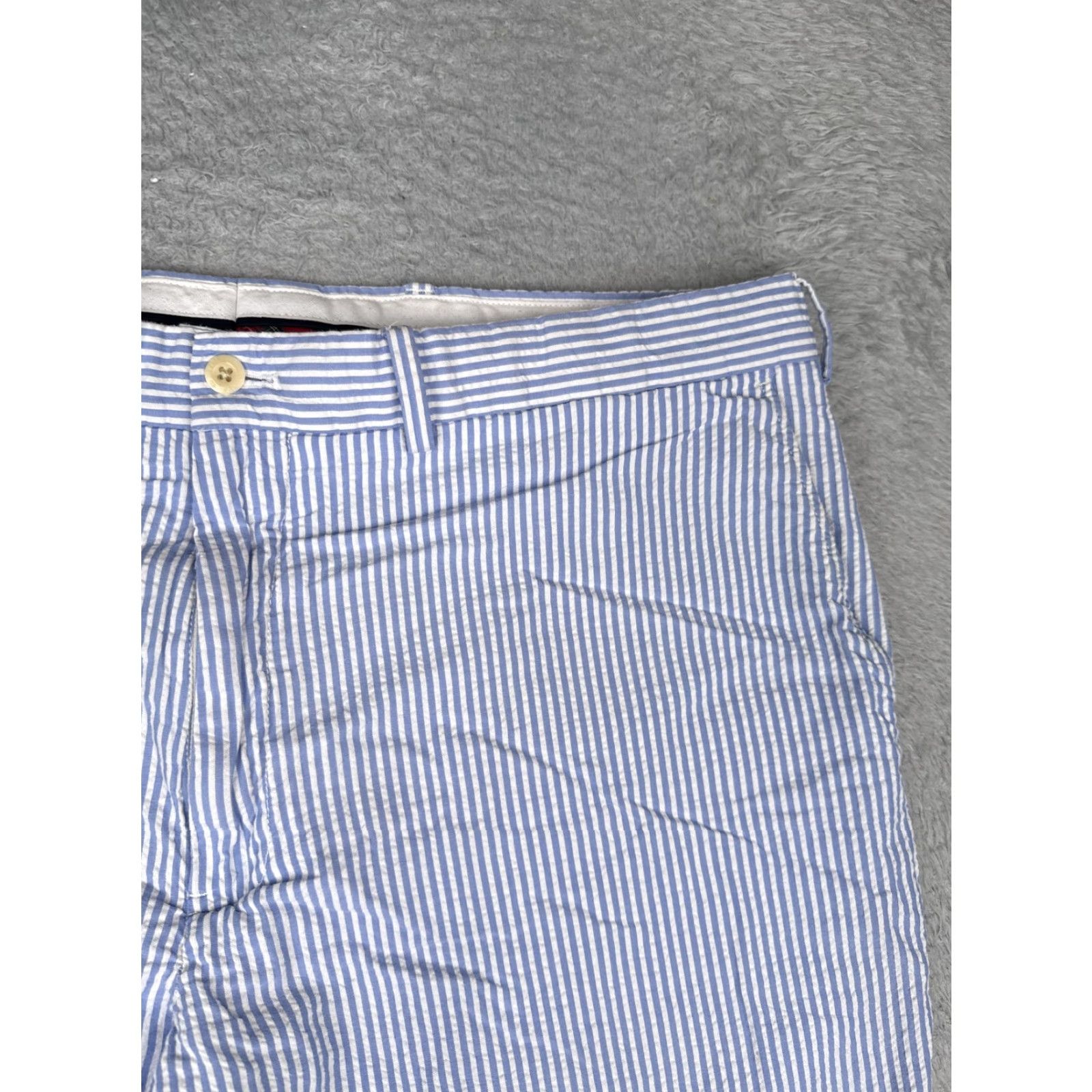 Polo Ralph Lauren Polo Golf Ralph Lauren Shorts Mens 40 Blue Striped Seersucker Chino Casual Polo Ralph Lauren Shirt? Size US L / EU 52-54 / 3 - 5 Thumbnail