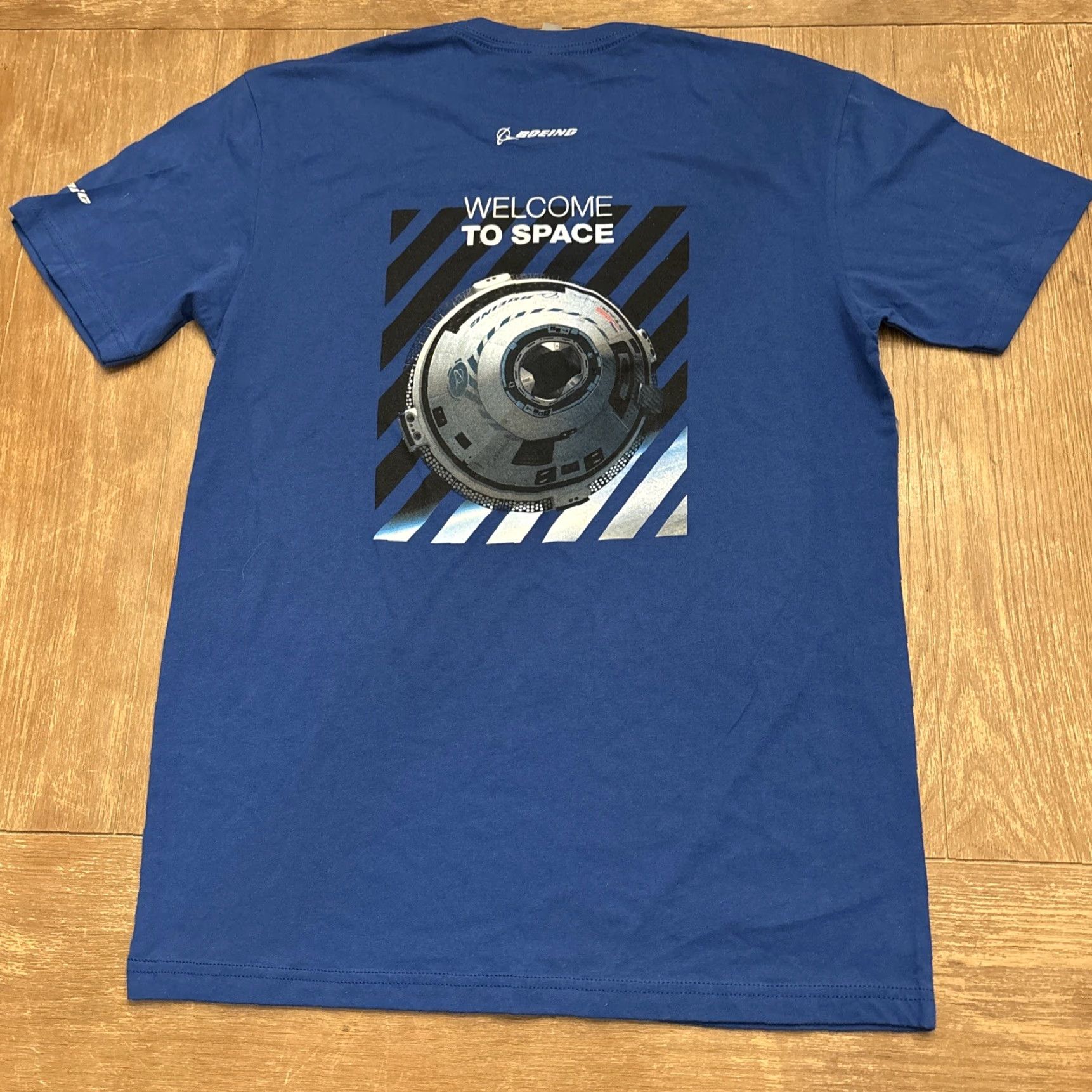 Gildan Gildan Boeing Starliner Spacecraft T-Shirt Adult Medium Blue Short Sleeve Crew Neck Mens Size US M / EU 48-50 / 2 - 2 Thumbnail