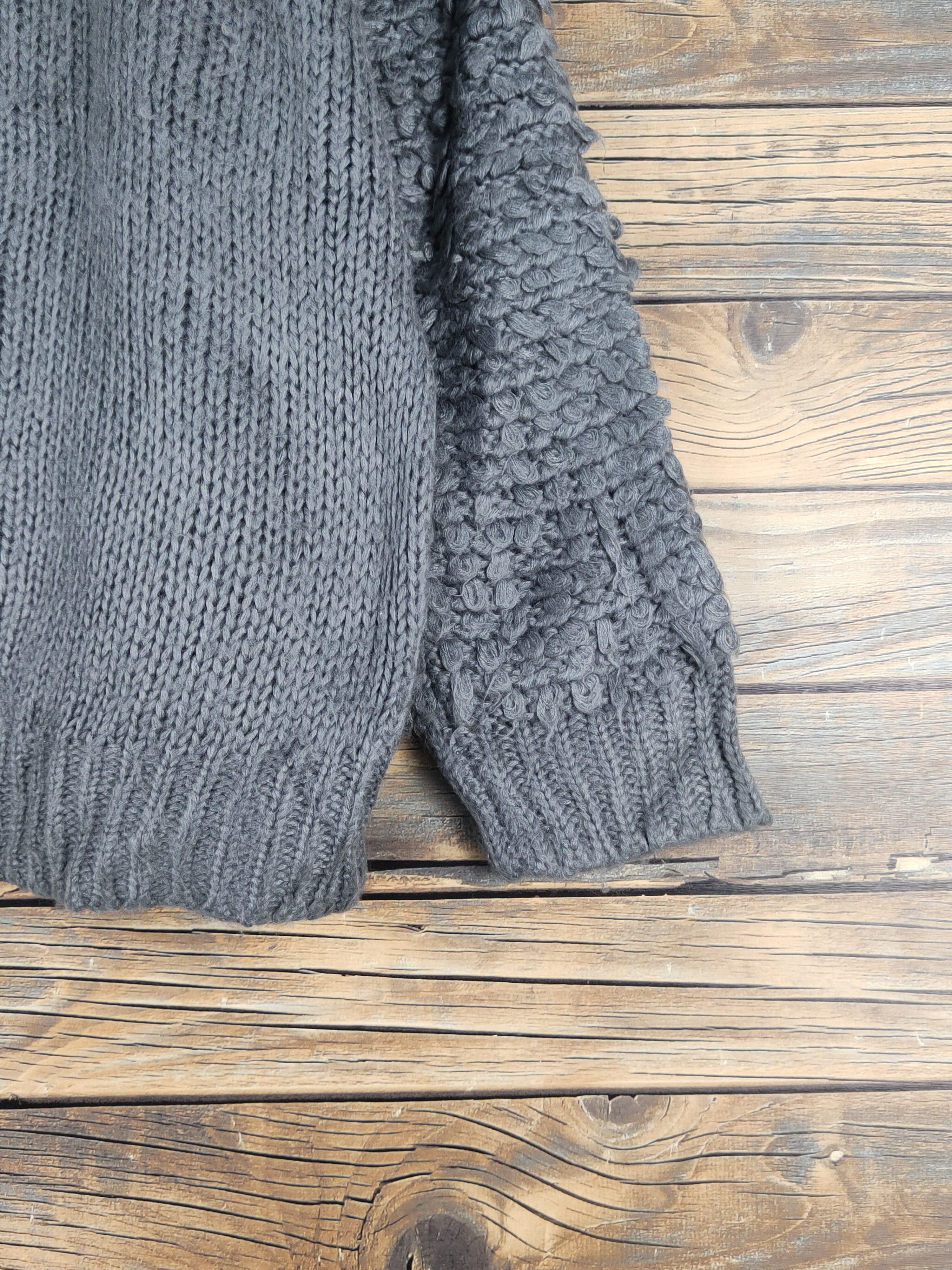 Japanese Brand Melrose Claire Dark Gray knitwear Cardigan #W1359 Size S / US 4 / IT 40 - 6 Thumbnail