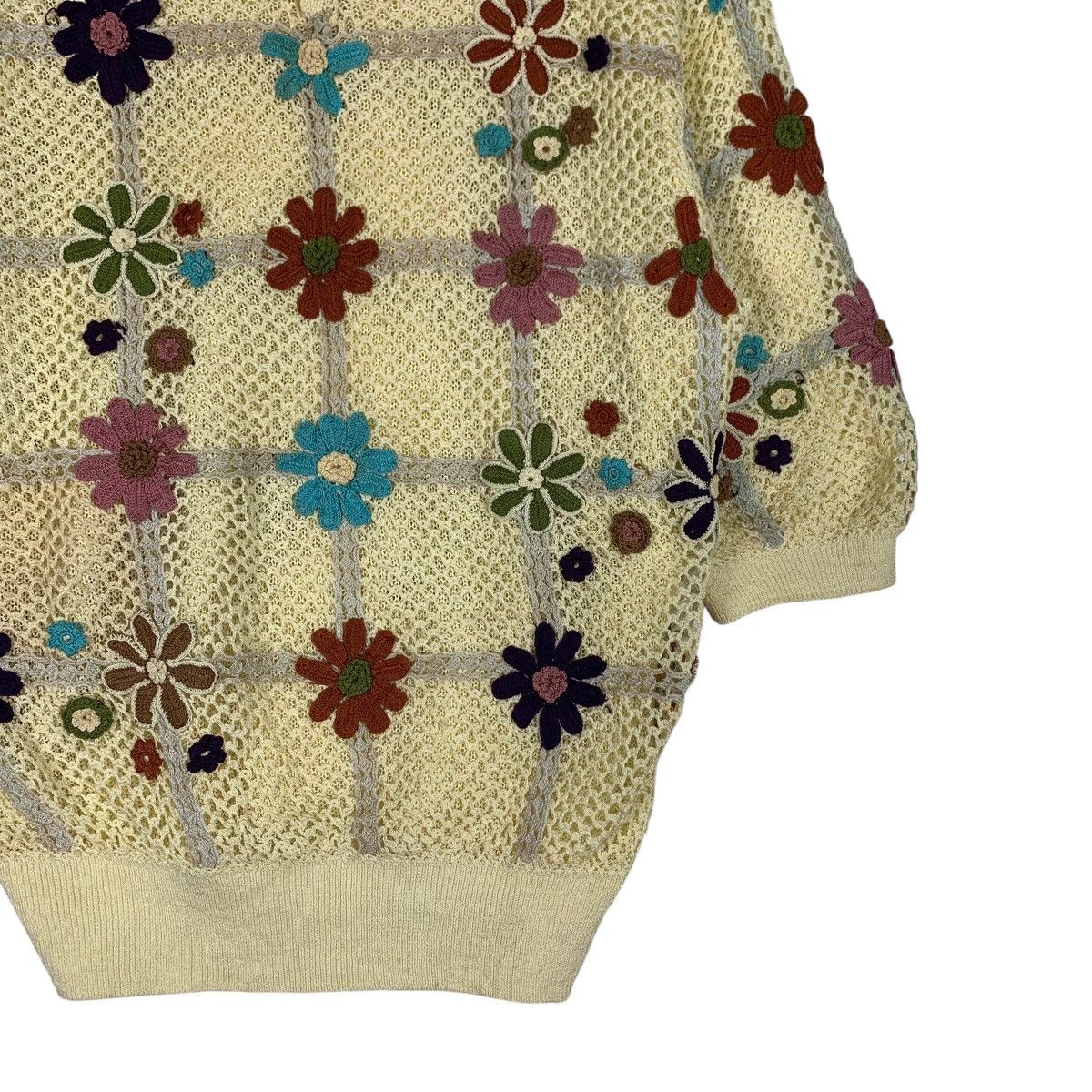 Japanese Brand VINTAGE JAPAN KNITWEAR FLOWER LOGO #1223-C55 Size S / US 4 / IT 40 - 4 Thumbnail