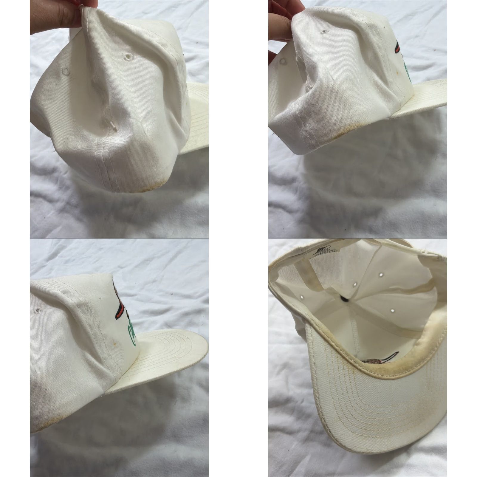 Vintage VINTAGE 90s California Waterfowl SnapBack Hat Men White Stained One Size Size ONE SIZE - 9 Thumbnail