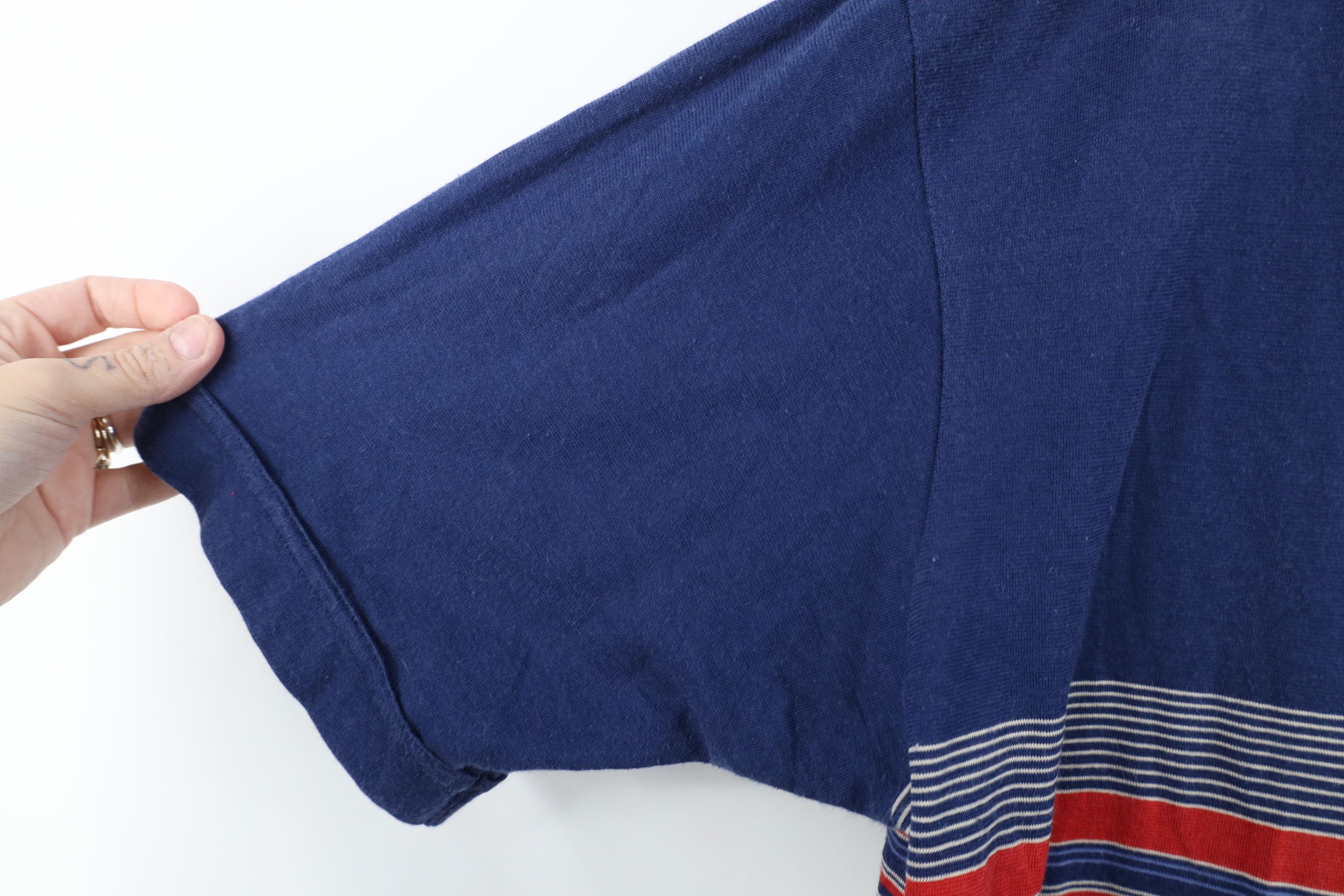 Vintage Vintage 70s Streetwear Striped Collared Golf Polo Shirt Blue Size US XL / EU 56 / 4 - 7 Thumbnail