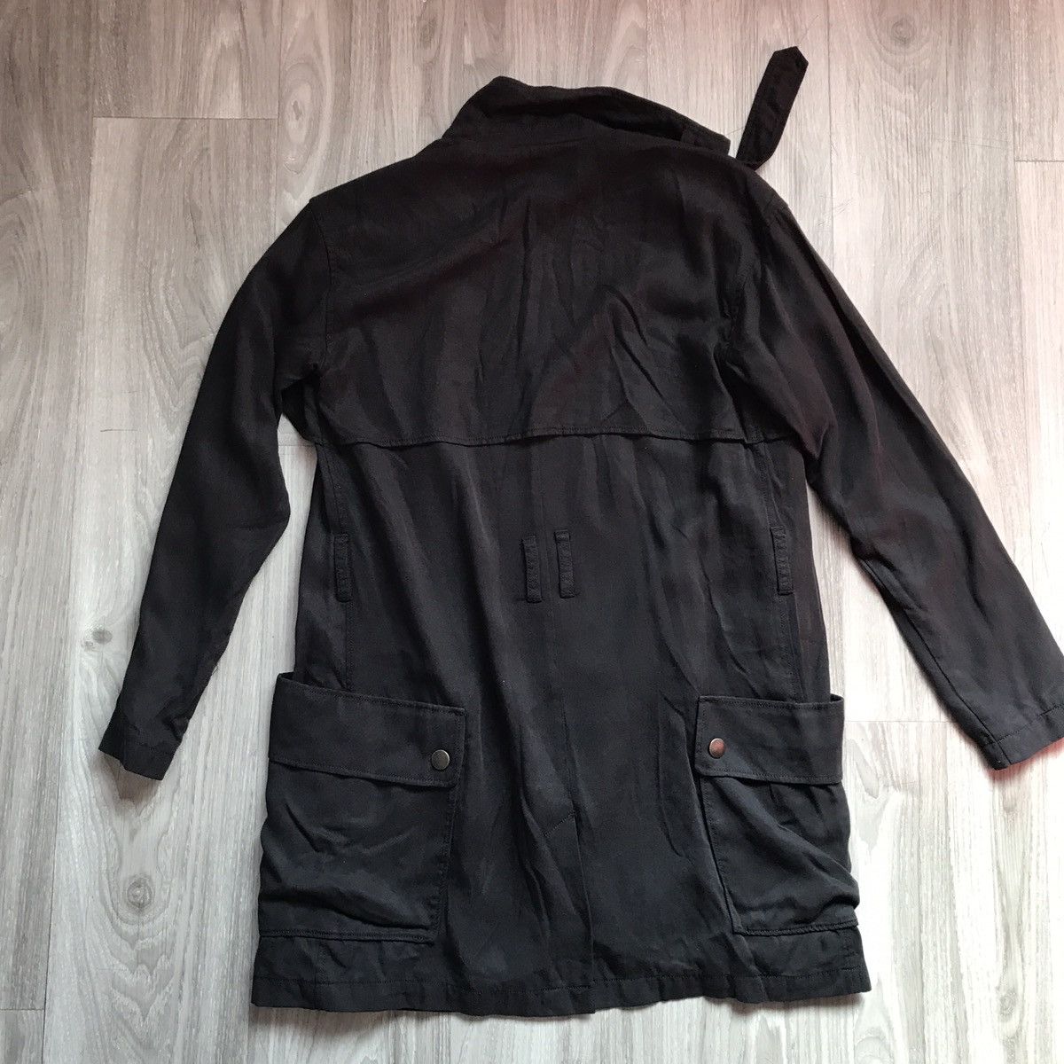 AG Adriano Goldschmied AG Adriano Goldschmeid Black Trench Coat Size XS / US 0-2 / IT 36-38 - 8 Thumbnail
