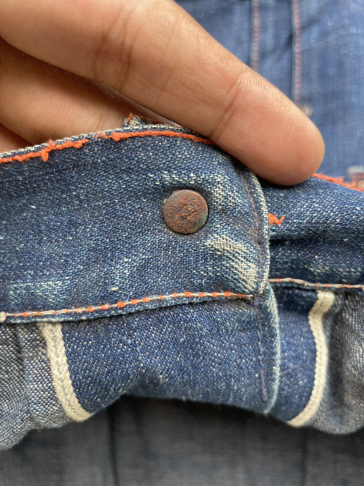 Vintage True 1940!Donut Button Selvedge Union Made WWII Denim Jacket Size US XS / EU 42 / 0 - 11 Thumbnail