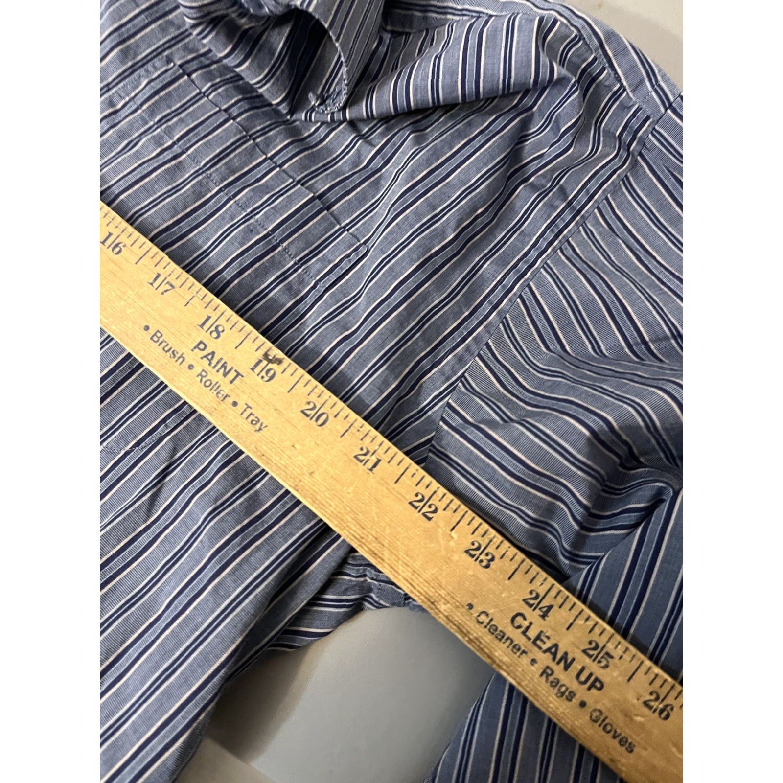 Nautica Nautica Button-Up Shirt Large 16 32/33 Blue Striped Collared Mens Shirt Size US L / EU 52-54 / 3 - 5 Thumbnail