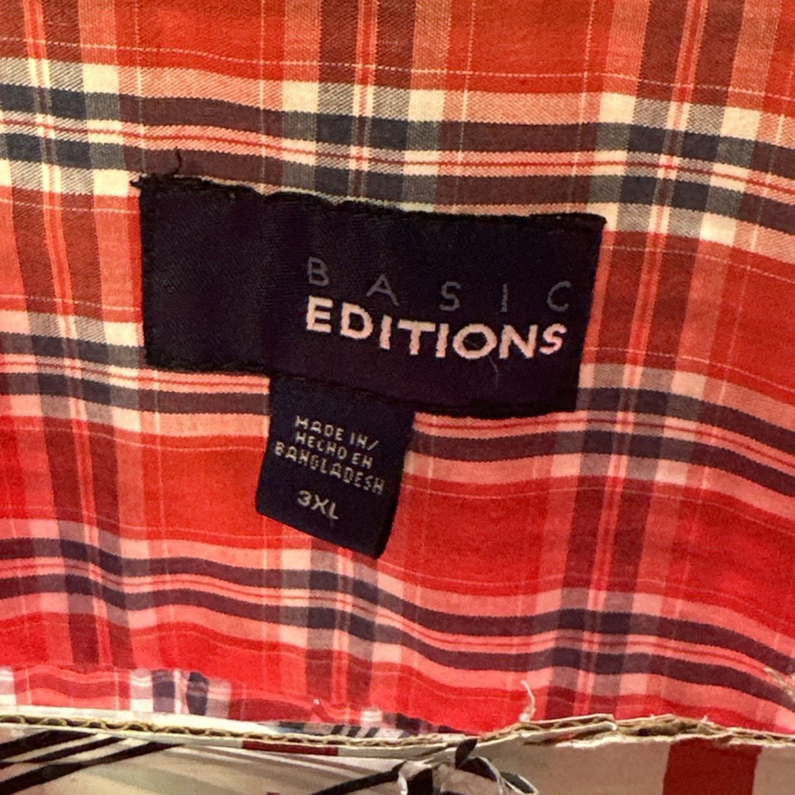 Basic Editions Basic Editions Mens Button Up Shirt Short Sleeve Size 3XL Size US XXL / EU 58 / 5 - 3 Thumbnail