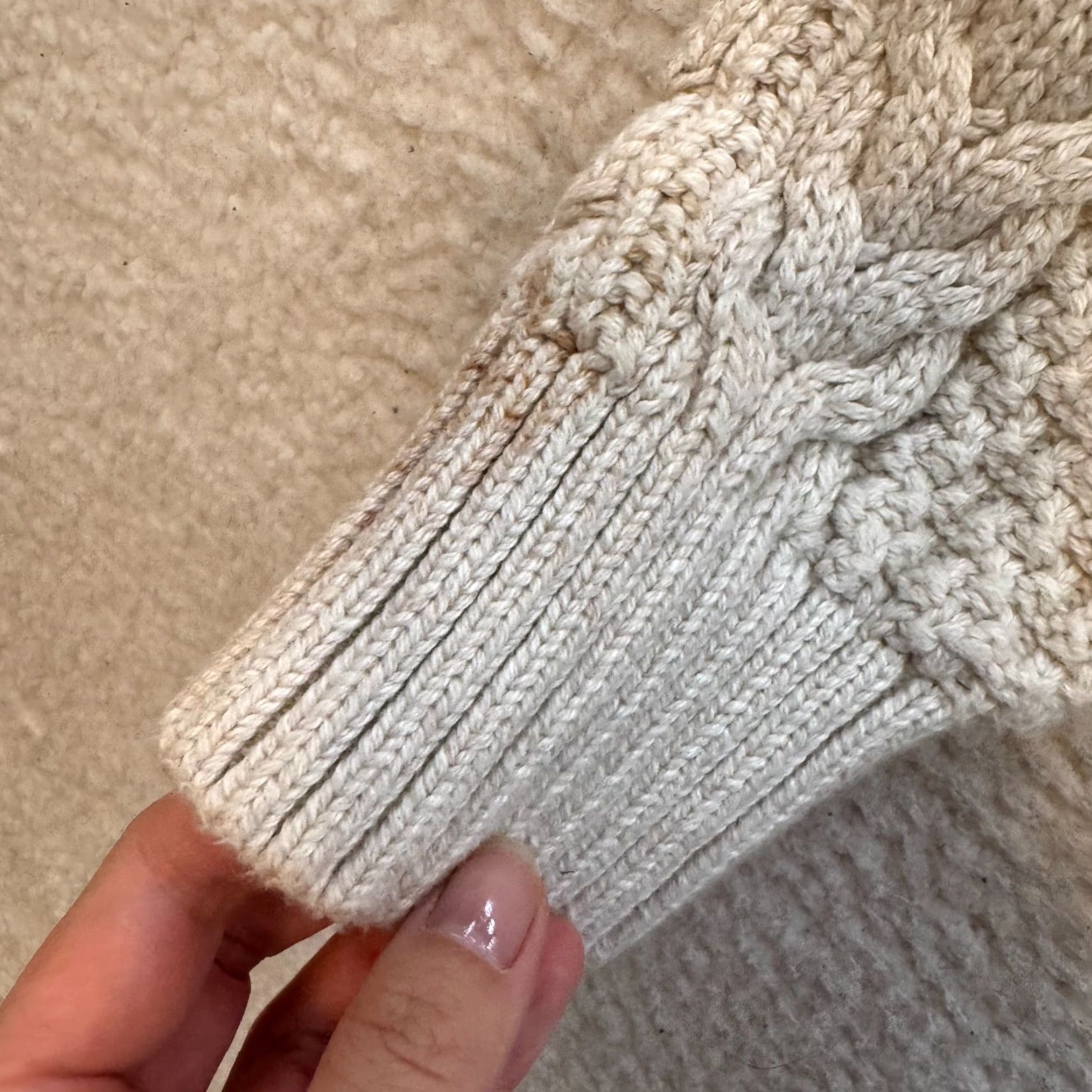J.Crew J.CREW Fisherman Sweater Womens Cream Ivory Chunky Cable Knit Pullover Knit Crew Neck Long Sleeve L Size Regular Size L / US 10 / IT 46 - 5 Thumbnail
