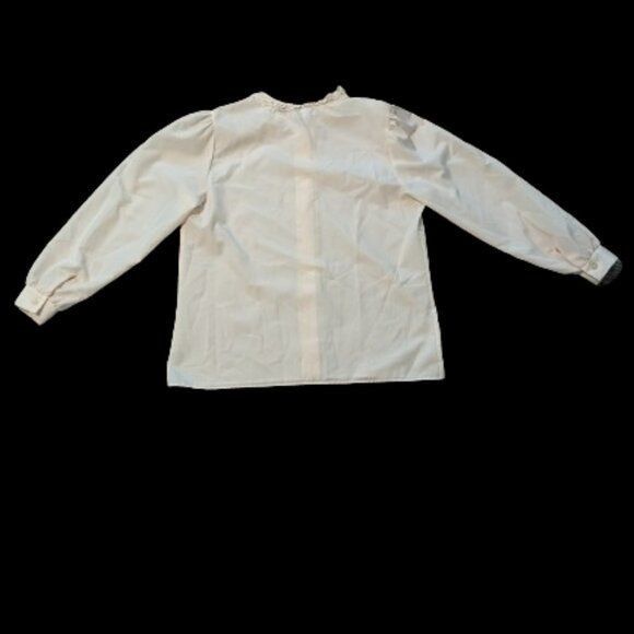 Vintage Vintage Cottagecore Lace Collar Long Sleeve Blouse Size L / US 10 / IT 46 - 2 Thumbnail