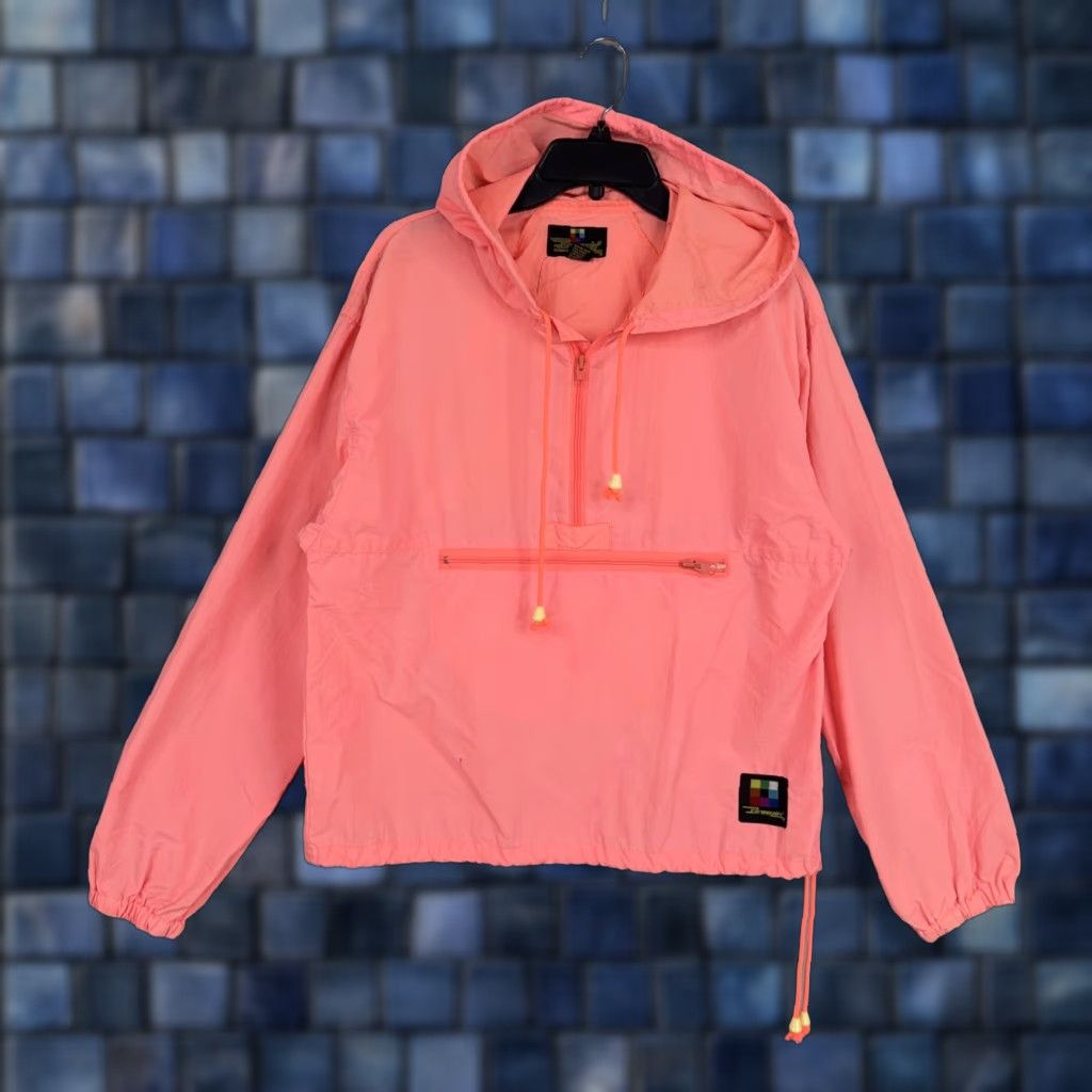 Vintage VINTAGE Breezin Windbreaker Jacket Mens S Pink Hooded 80s 90s Nylon Lightweight Zip Front Pocket Logo Breezin Theme Outdoor Size US S / EU 44-46 / 1 - 1 Thumbnail