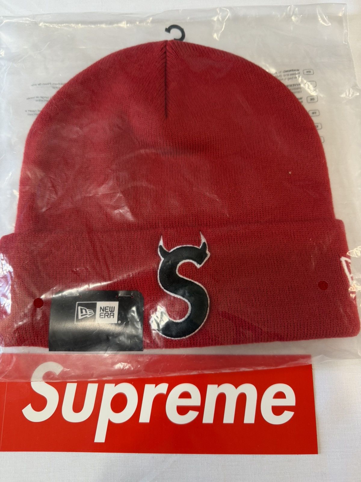 Supreme Supreme S devil horn logo beanie | Grailed