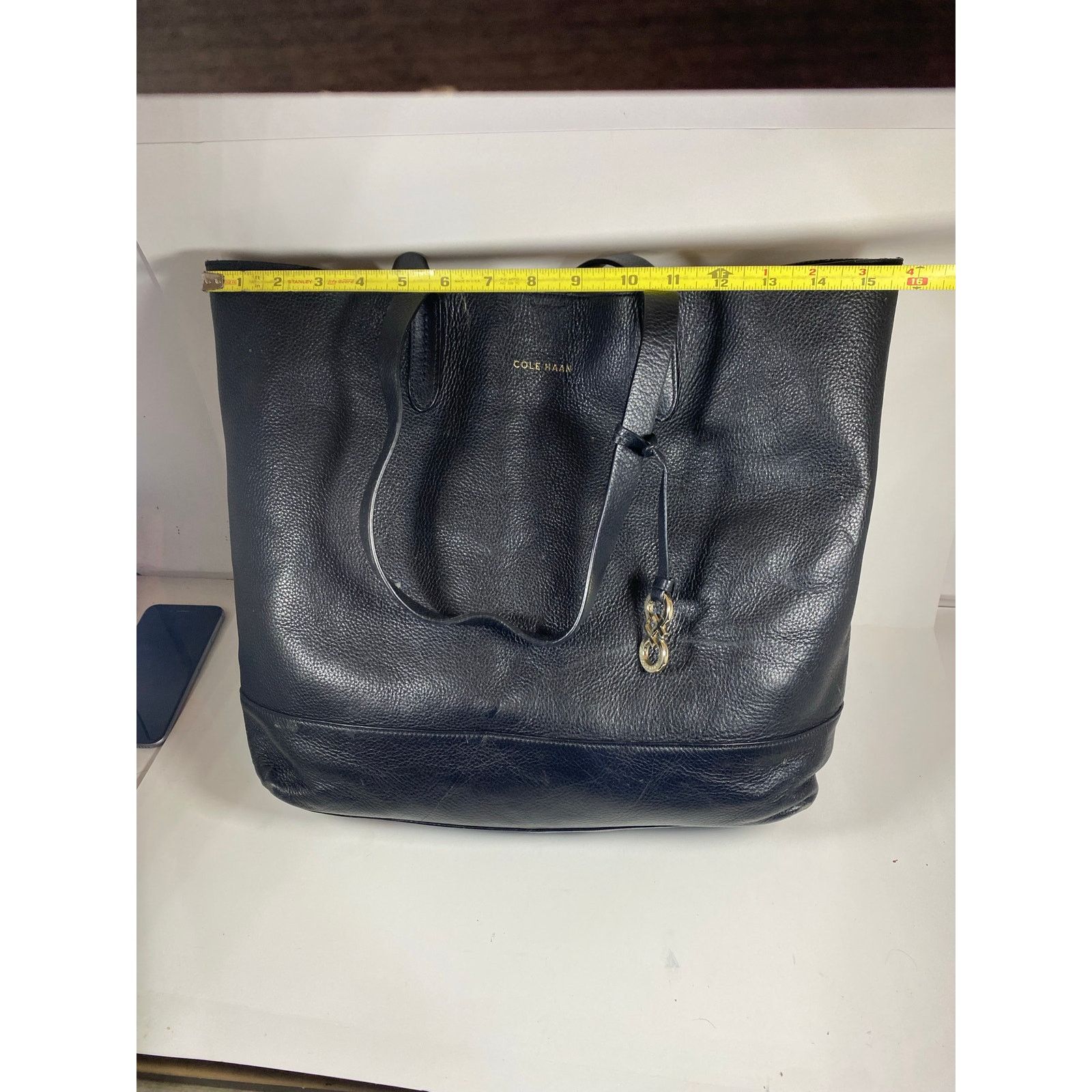 Cole Haan Cole Haan Black Leather Tote Purse Size ONE SIZE - 5 Thumbnail