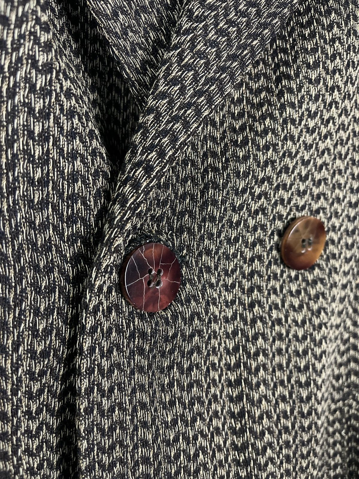 Krizia × Vintage Vintage Krizia Made in Italy Houndstooth Wool Jacket Size M / US 6-8 / IT 42-44 - 11 Thumbnail