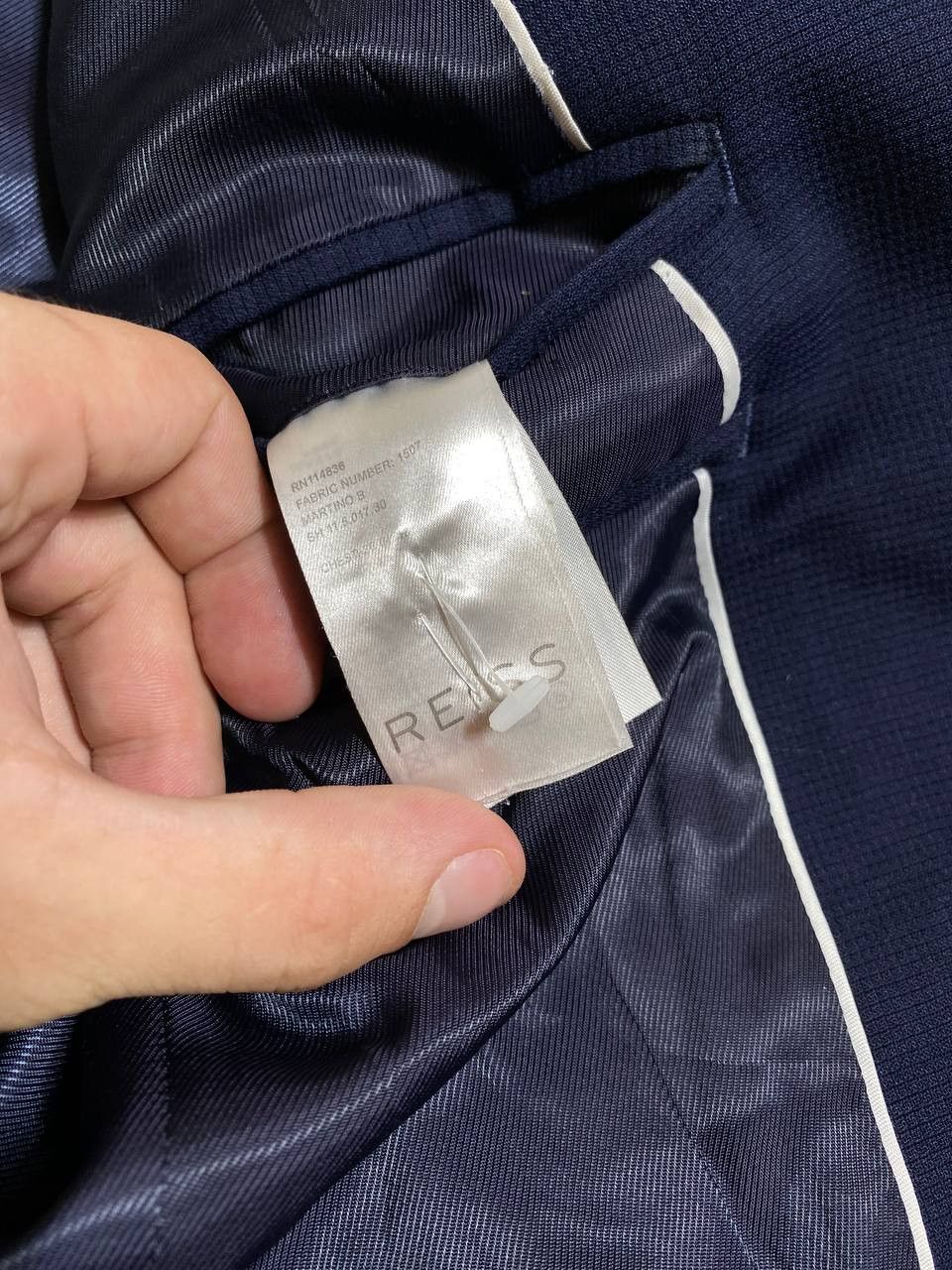 Reiss × Vintage Reese navy velvet blazer Size 42R - 3 Thumbnail
