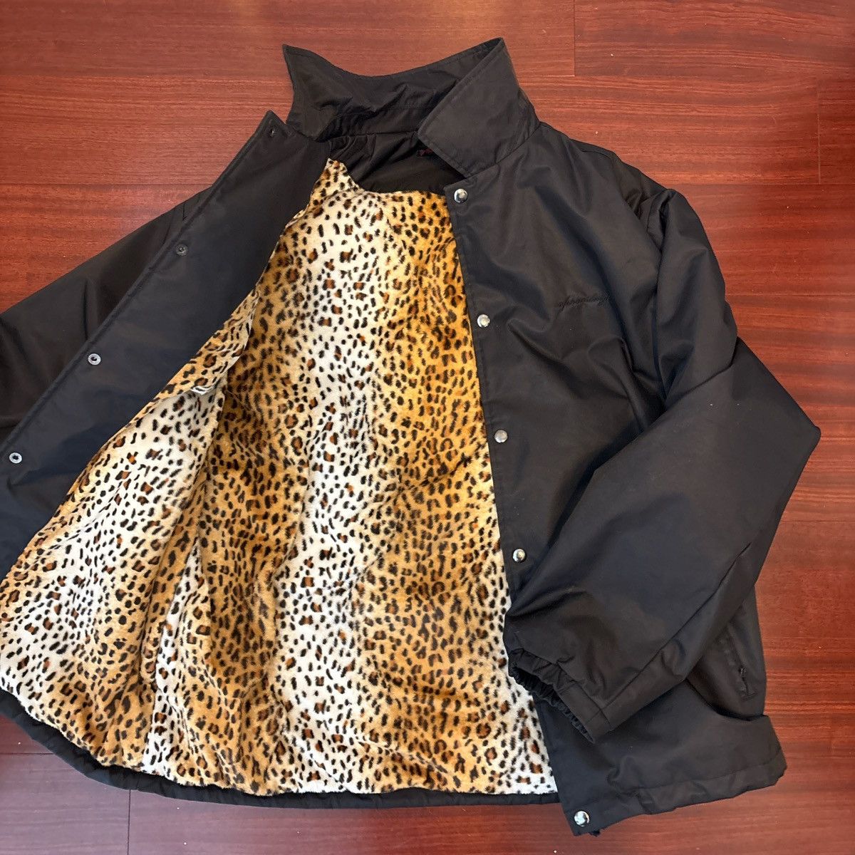 Other After Midnight Black and yellow leopard print bomber jacket Size US XXL / EU 58 / 5 - 3 Thumbnail