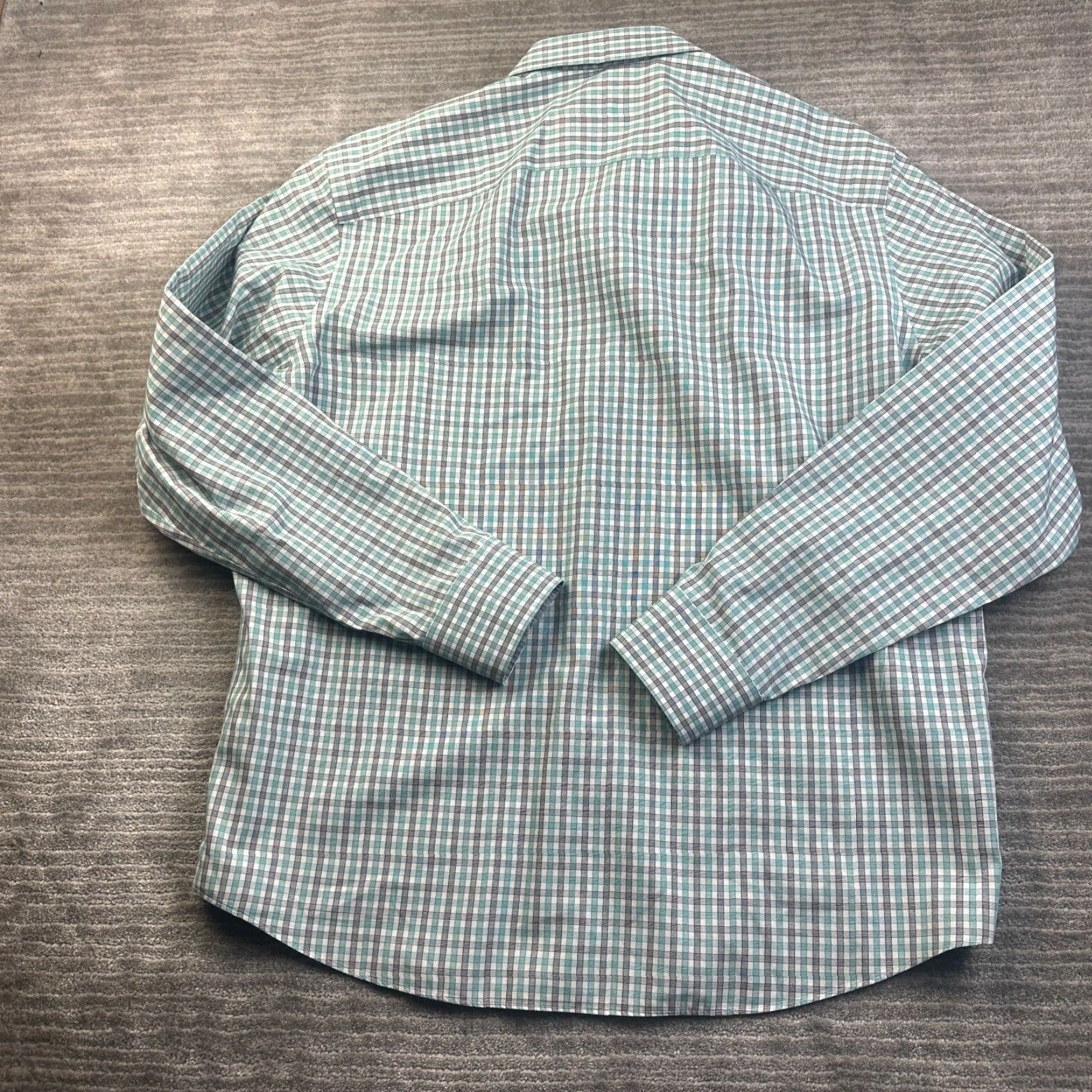 UNTUCKit UNTUCKit Shirt Mens XL Green Gingham Plaid Check Button-Up Long Sleeve Casual Workwear Cotton Wrinkle Free Size US XL / EU 56 / 4 - 3 Thumbnail