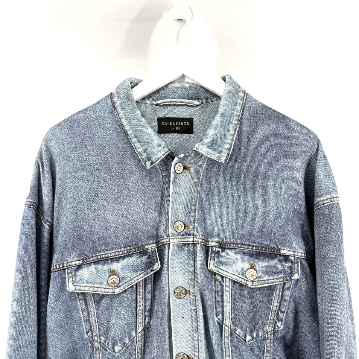 Balenciaga Balenciaga Trompe Denim Jacket Size 2 Size US M / EU 48-50 / 2 - 3 Thumbnail