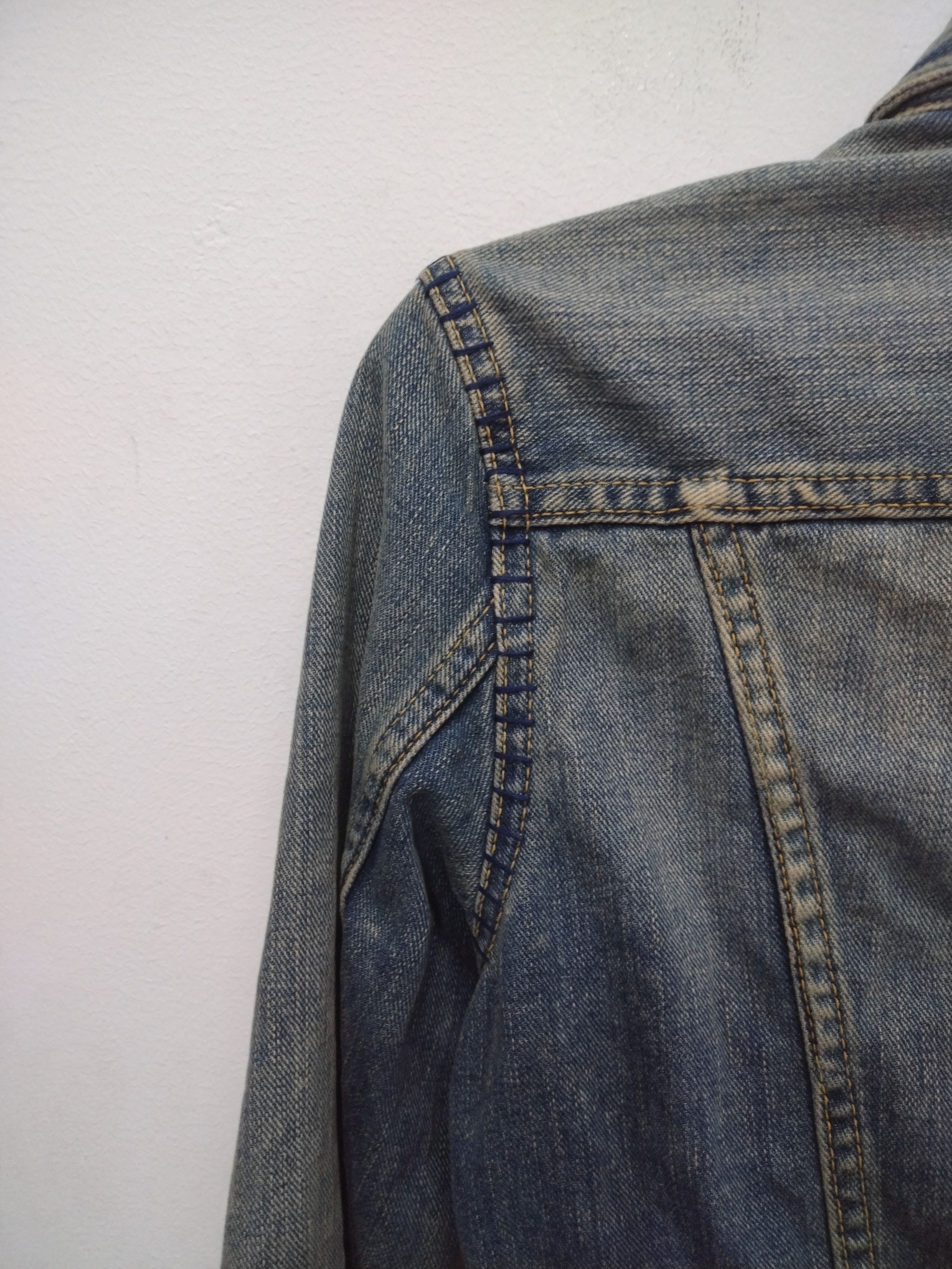 Lee Vintage steals Distressed Design LEE RIDERS Denim Jacket Size M / US 6-8 / IT 42-44 - 15 Thumbnail