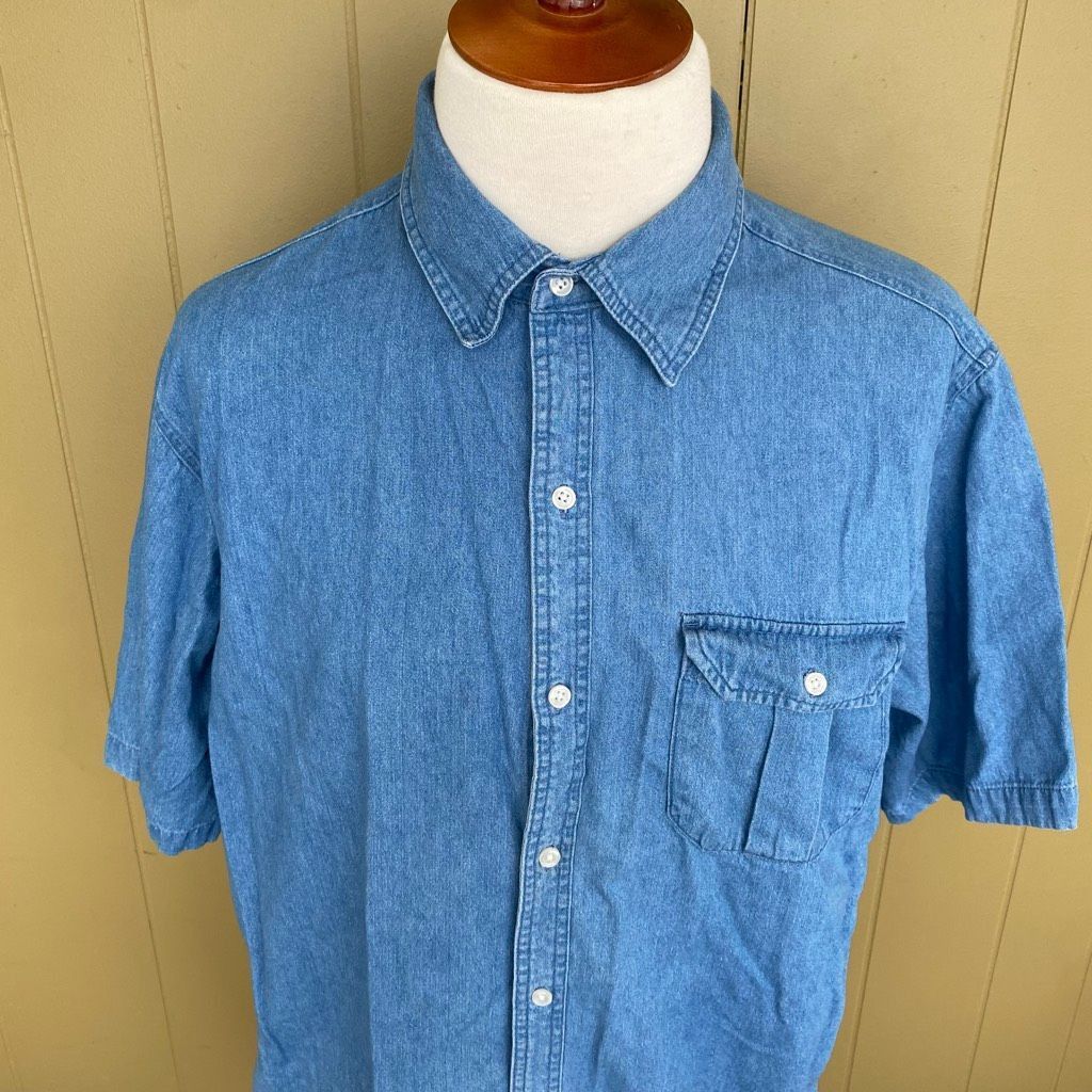 Other Open trails men XL 100% cotton button down short sleeve Size US XL / EU 56 / 4 - 3 Thumbnail