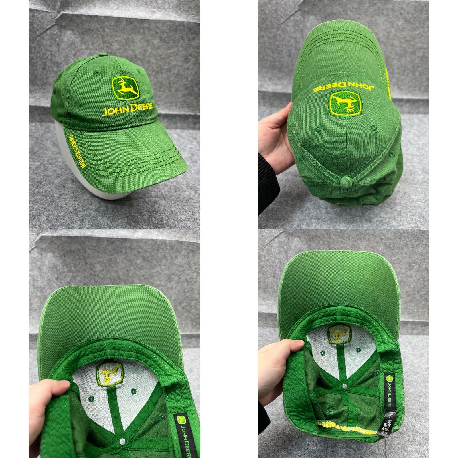 John Deere John Deere Hat Cap Snap Back Adult Green 100% Cotton Farm Equipment Agriculture Twill Adjustable Mens Outdoor Green Cap Snapback Hats Size ONE SIZE - 8 Thumbnail