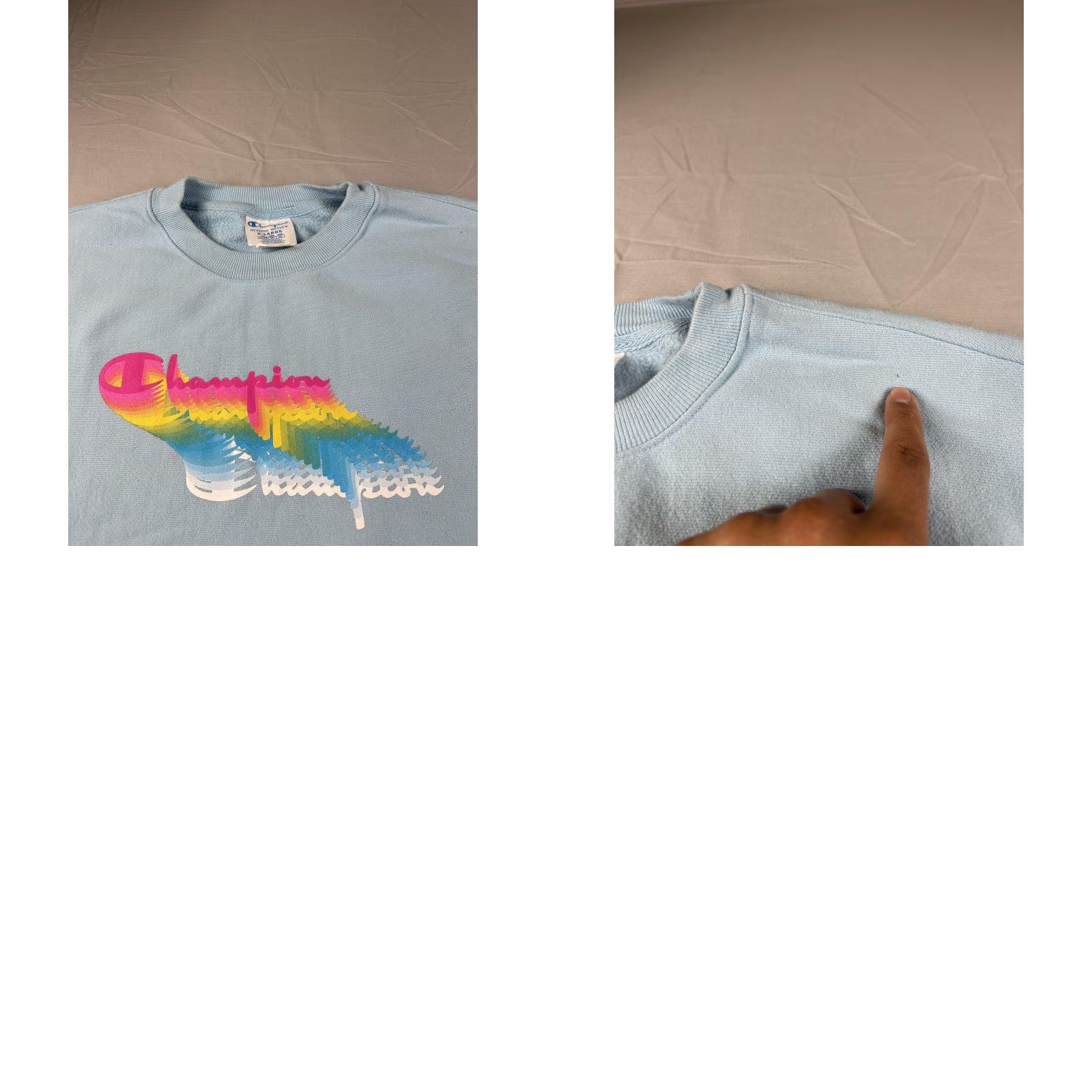 Champion Champion Sweatshirt Mens XL Blue Reverse Weave Crewneck Rainbow Logo Graphic Size US XL / EU 56 / 4 - 8 Thumbnail
