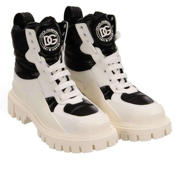 Dolce & Gabbana o1y0825 Padded Ankle Boots in White/Black Size US 9.5 / IT 39.5 - 2 Thumbnail
