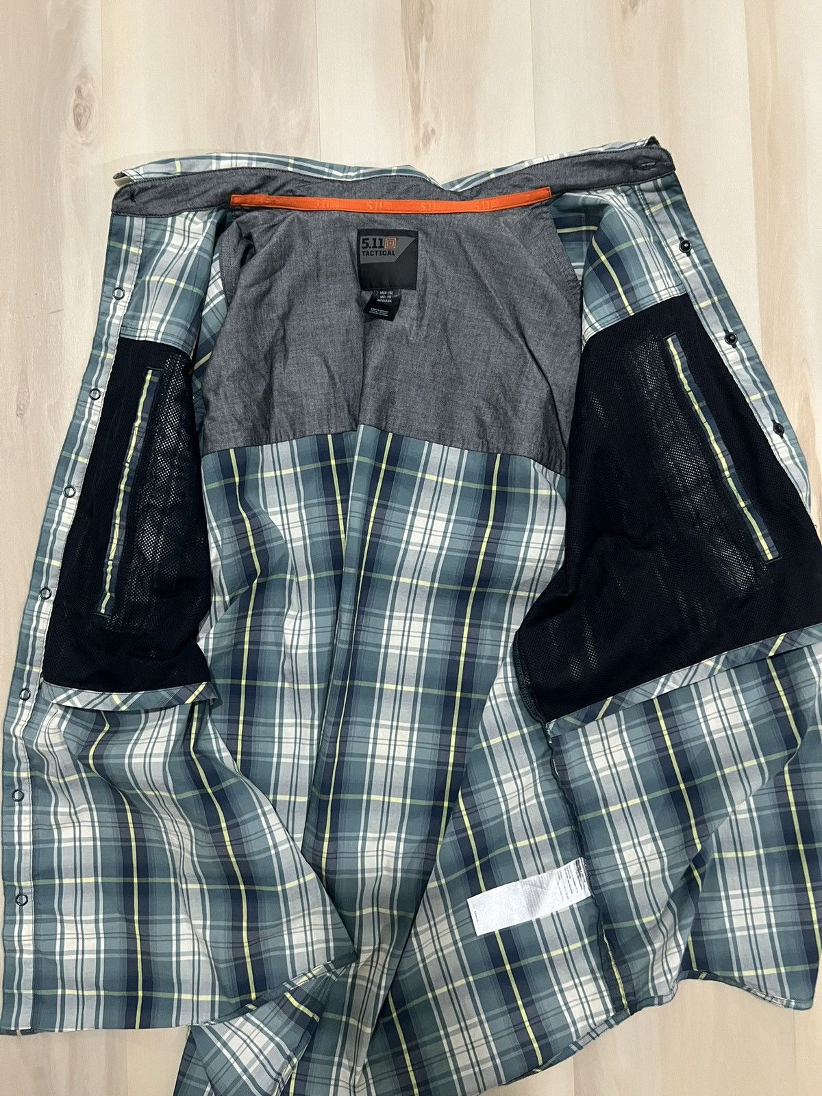 5.11 5.11 Tactical Double Flex Covert Mens Med Blue Plaid Snap Size US M / EU 48-50 / 2 - 7 Thumbnail