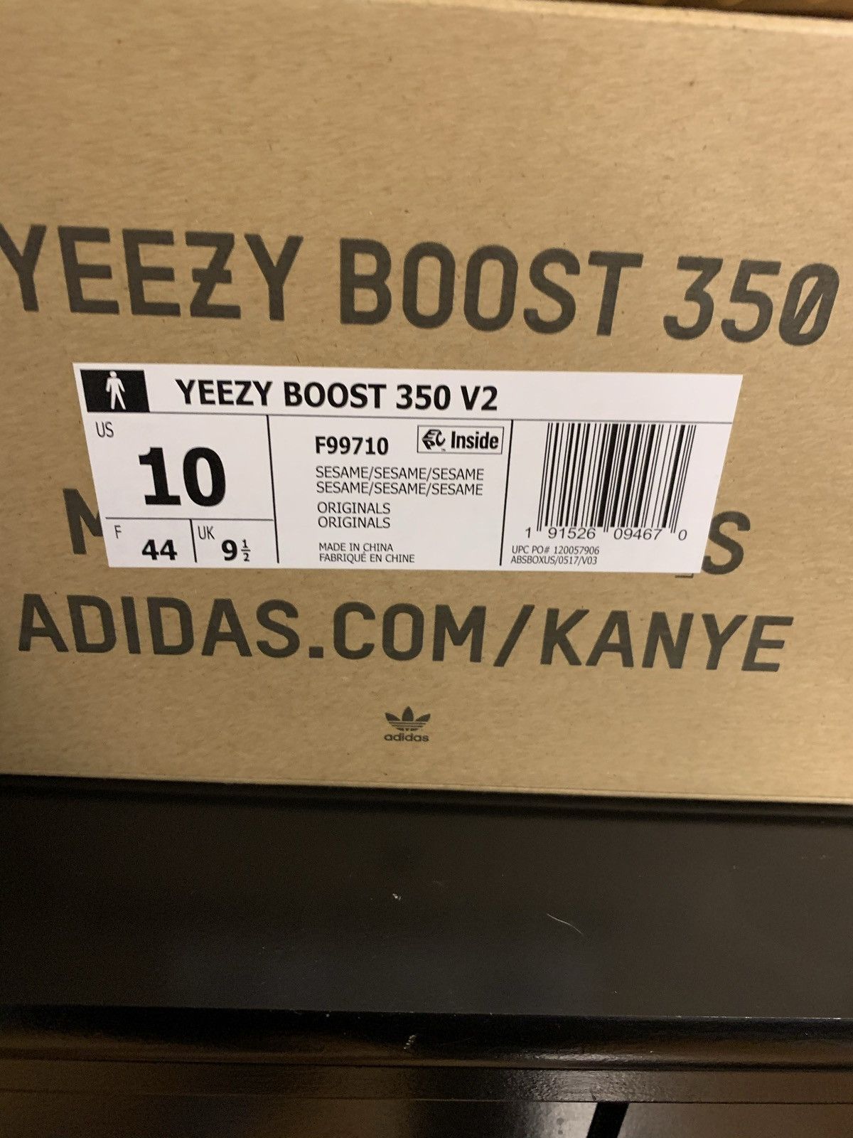 Adidas Adidas Yeezy Boost 350 V2 Sesame Men’s Size 10 Size US 10 / EU 43 - 6 Thumbnail