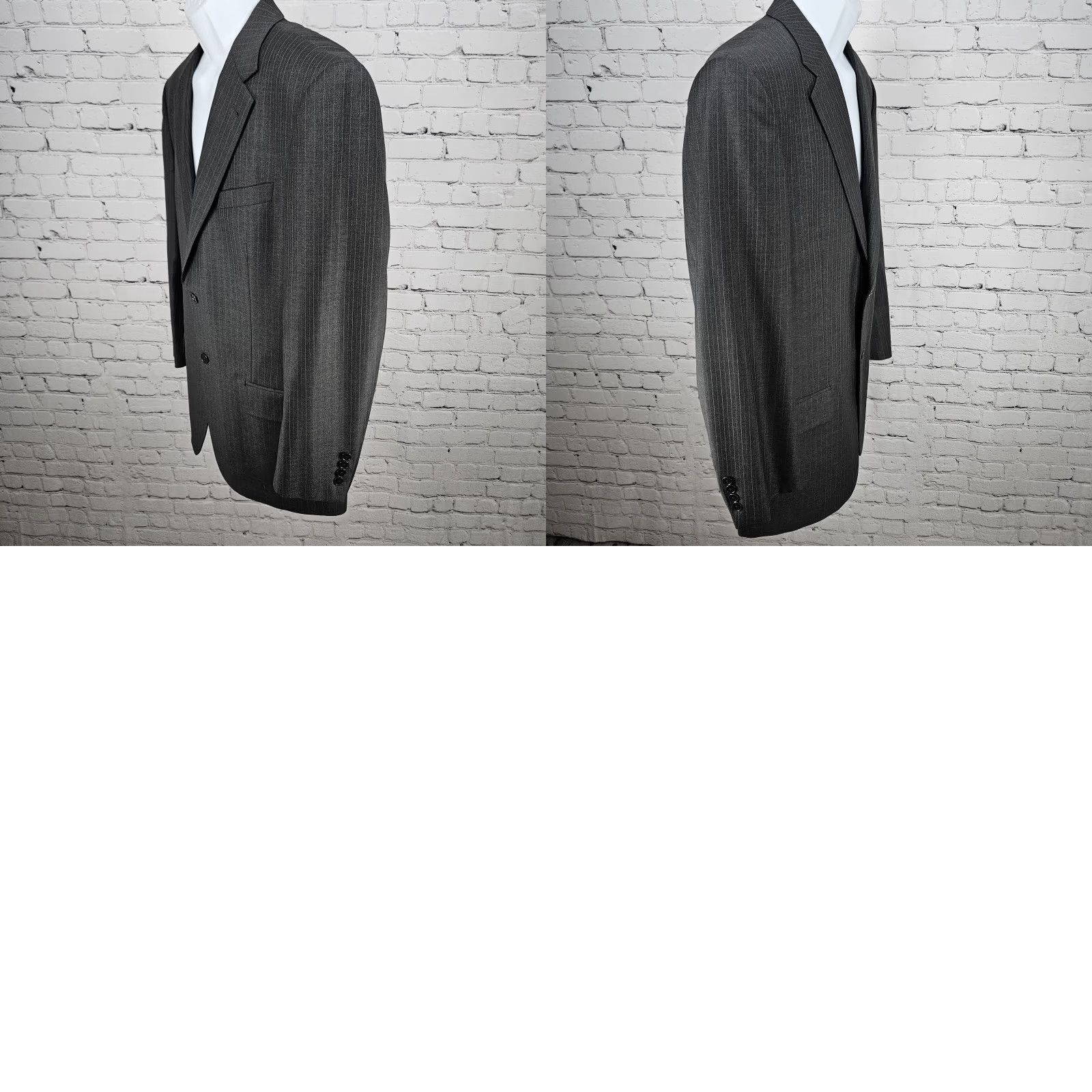Joseph Abboud Joseph Abboud Black Label Grey 100% Wool 2 Button Blazer USA 40R Size 40R - 10 Thumbnail