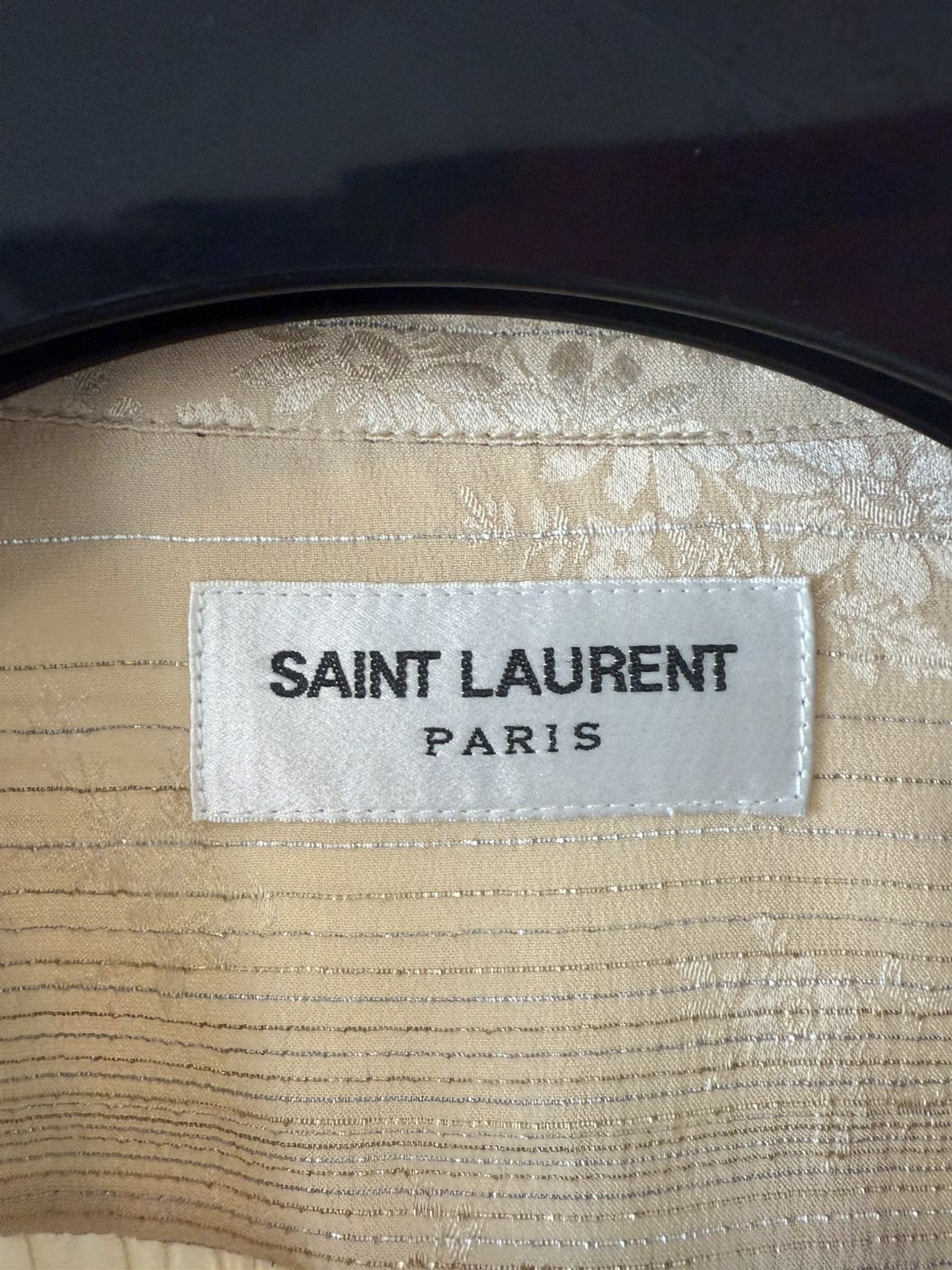 Saint Laurent Paris SS22' Saint Laurent Fitted Ruffled Silk Shirt Size US M / EU 48-50 / 2 - 12 Thumbnail