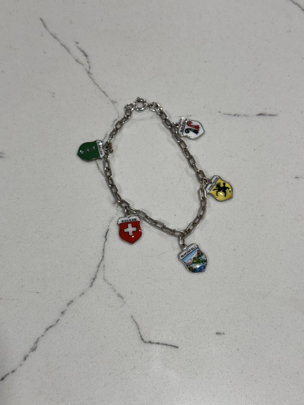 Sterling Silver 800 Silver European Travel Charm on Frederick B. Bracelet Size ONE SIZE - 5 Thumbnail