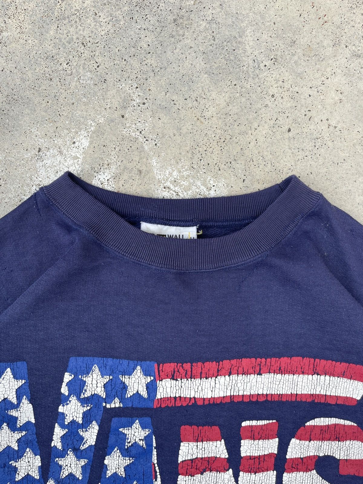 Vans × Vintage Vintage 90s Vans Big Logo USA Flag Sweatshirt Size US L / EU 52-54 / 3 - 6 Thumbnail
