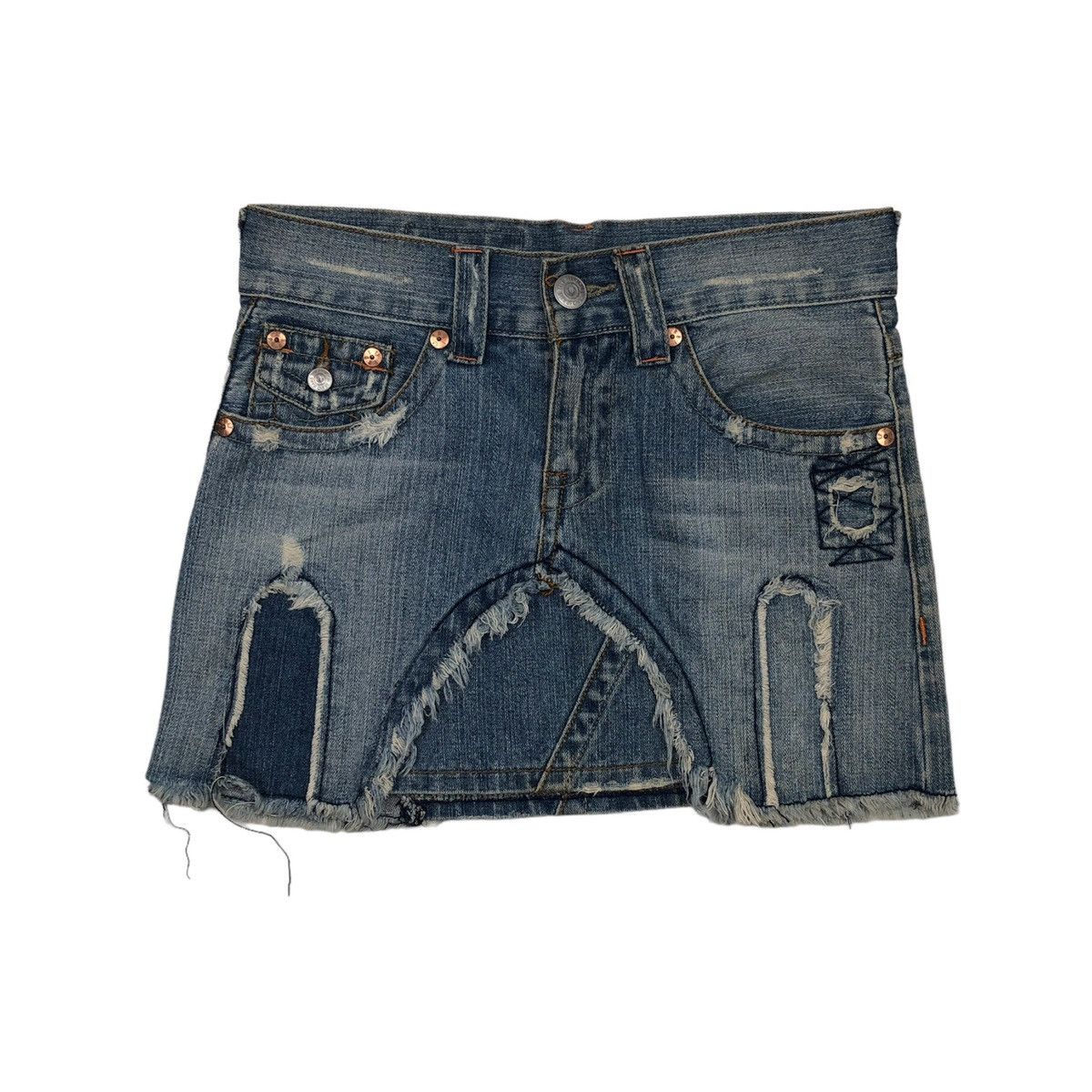 True Religion True Religion Denim Mini Skirt Size 30" / US 8 / IT 44 - 2 Thumbnail