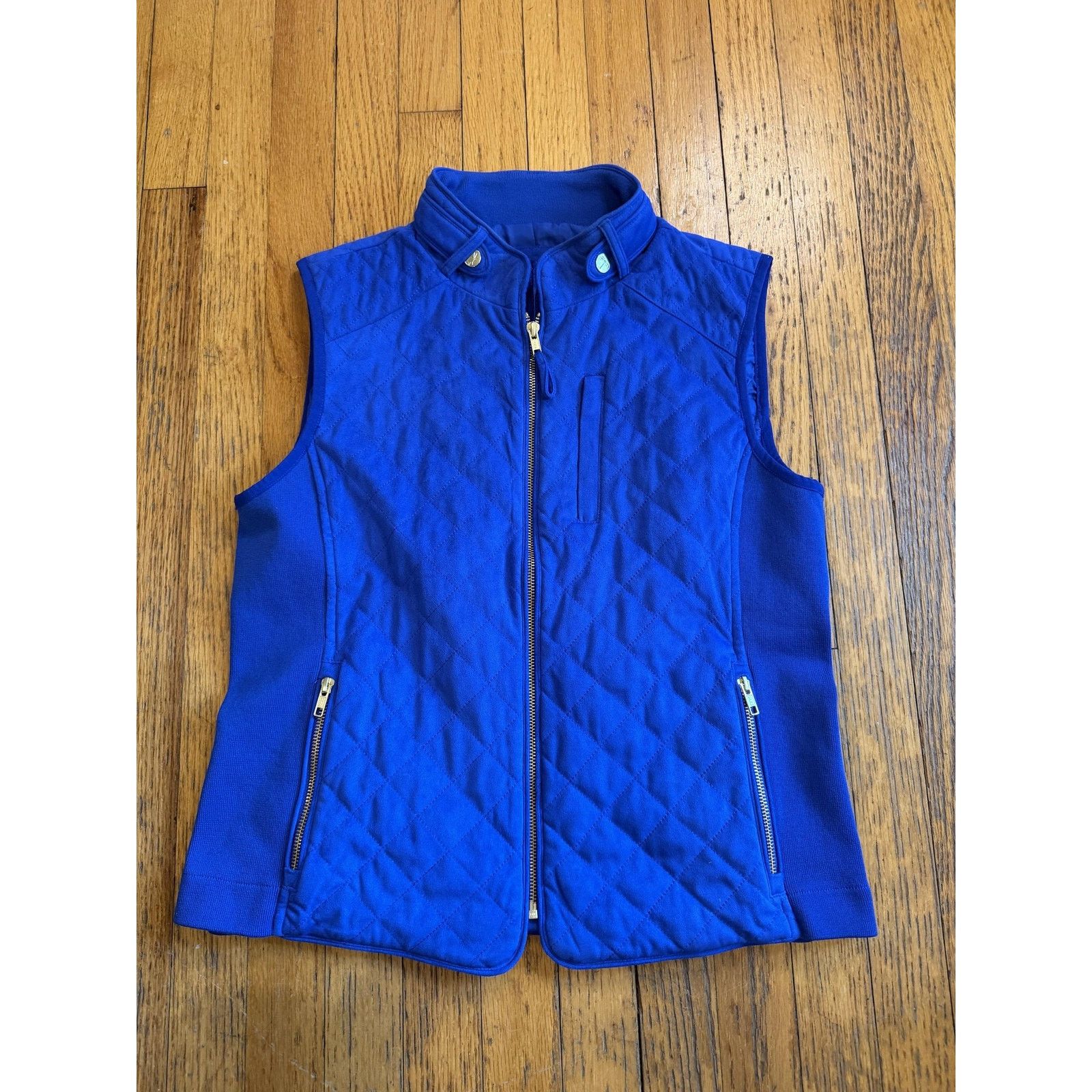 Other Tyler Boe Womens Quilted Vest L Blue Full Zip Size L / US 10 / IT 46 - 1 Thumbnail