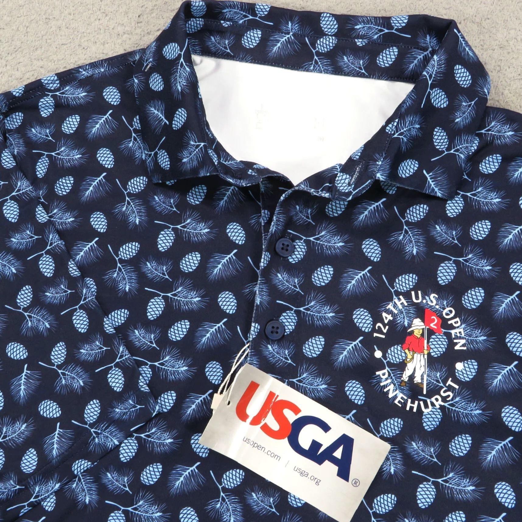 Vintage Pinehurst Polo Medium Mens USGA Golf Shirt Performance All Over Print Pine Tree Polo Size US M / EU 48-50 / 2 - 2 Thumbnail