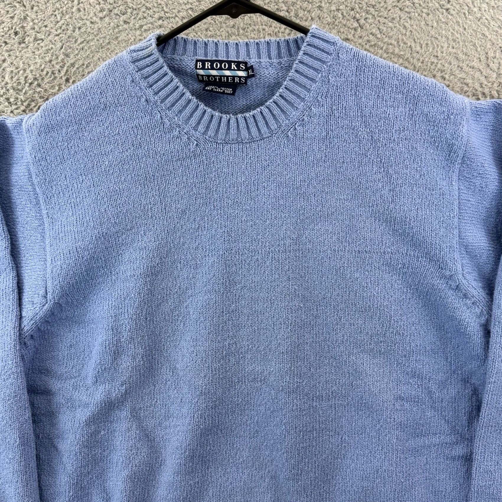 Brooks Brothers VINTAGE Brooks Brothers Sweater Mens XL Blue Crewneck Pullover Knit Size US XL / EU 56 / 4 - 3 Thumbnail