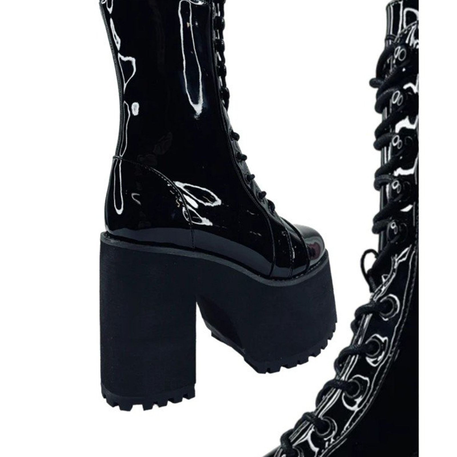 Other NEW YRU Raven Patent Vegan Boot Sz 6 women's / 4 unisex Size US 6 / IT 36 - 5 Thumbnail
