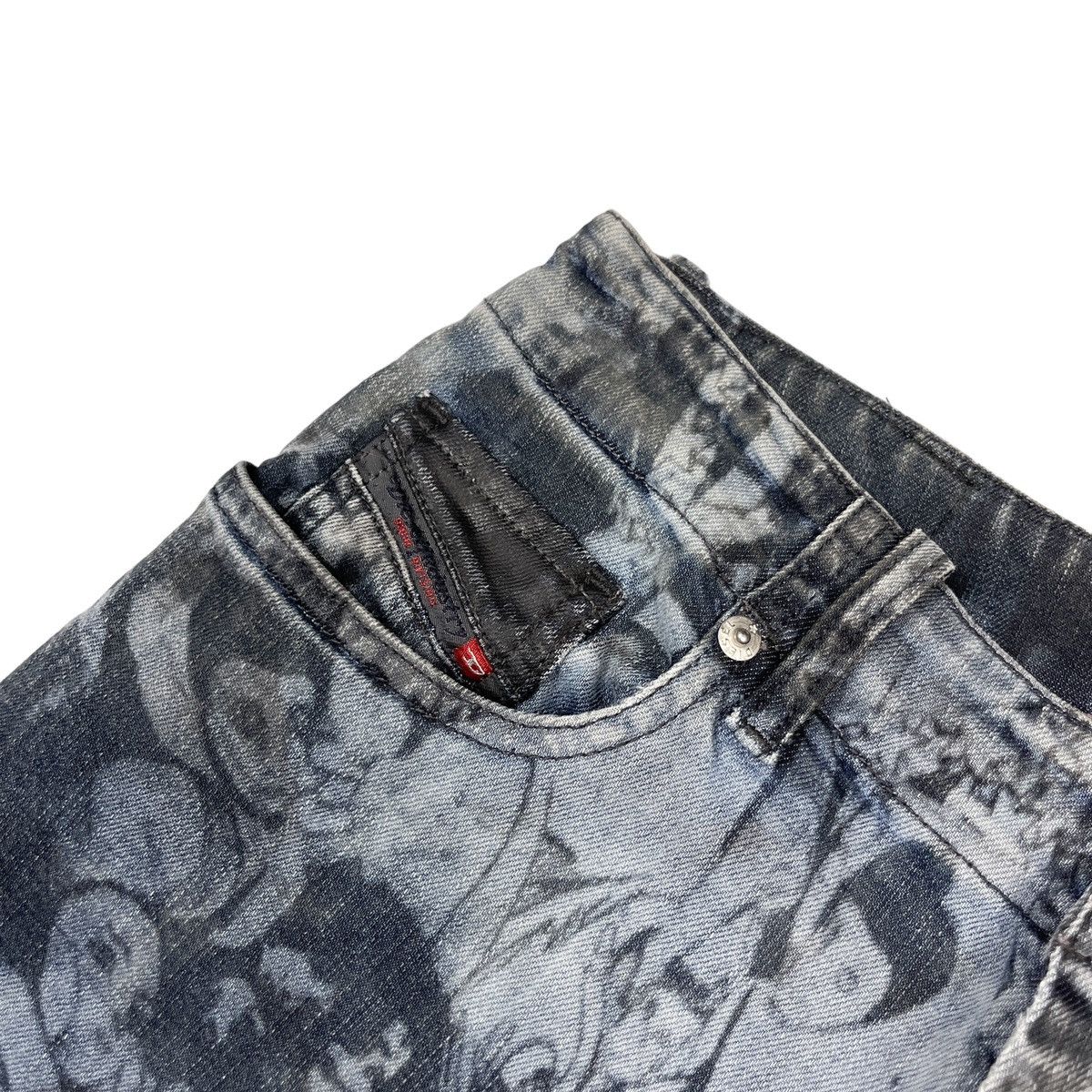 Diesel Diesel Grupee Acid Wash Graphic Super Slim Skinny Jeans Size 28" / US 6 / IT 42 - 5 Thumbnail