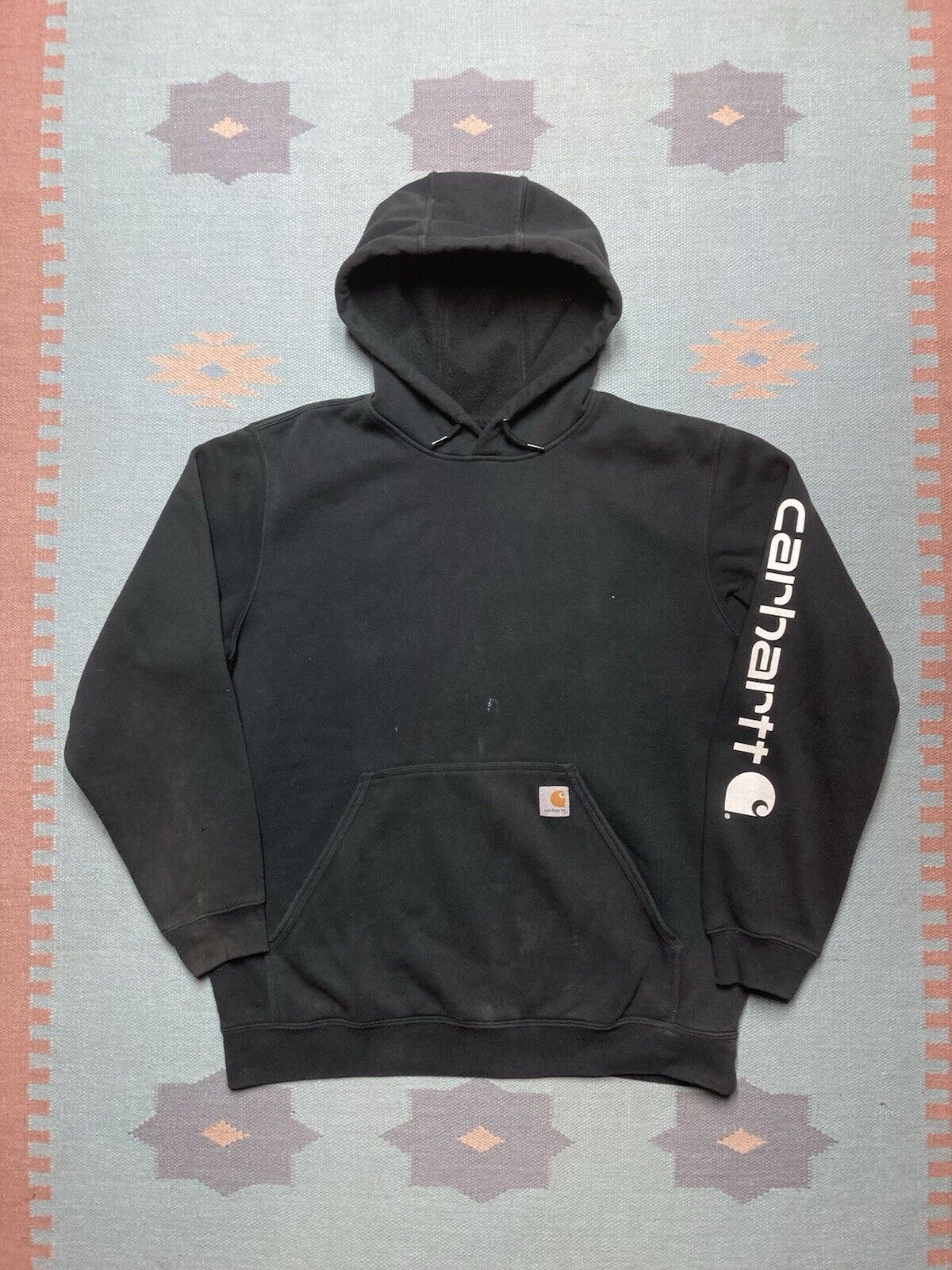 Carhartt Carhartt hoodie sweatshirt K288 black faded distressed large Size US L / EU 52-54 / 3 - 1 Thumbnail