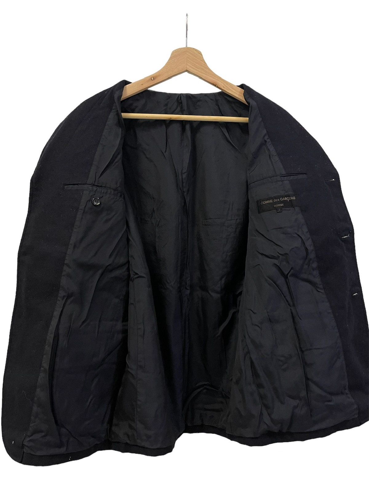 Comme des Garcons AD2001 Comme Des Garcons Homme Wool Coat Jacket Size US S / EU 44-46 / 1 - 6 Thumbnail