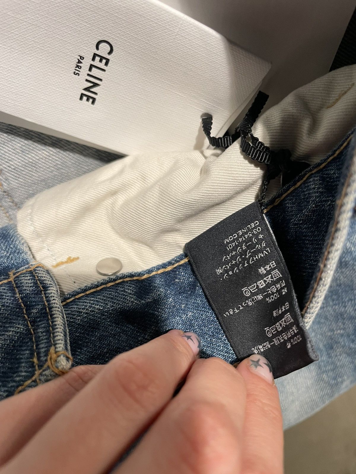 Celine Lou low-rise jeans in vintage union wash denim Size US 30 / EU 46 - 6 Thumbnail