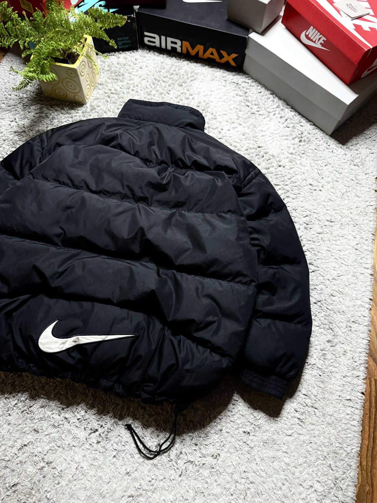 Nike 90s Nike Puffer Vintage Jacket Rare Big Logo Swoosh Size US L / EU 52-54 / 3 - 5 Thumbnail
