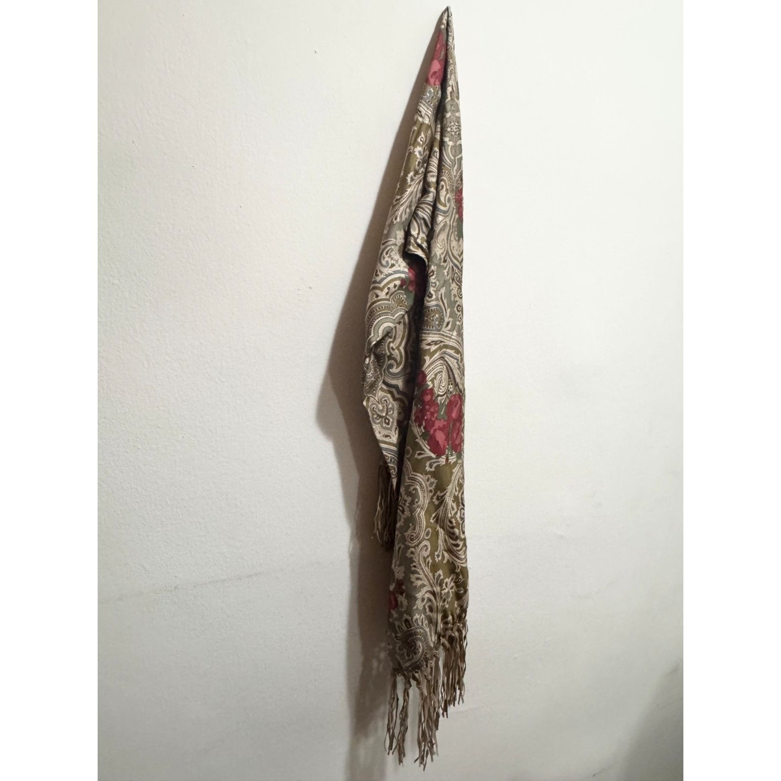 Vintage Spinoso scarves long silk scarf with suede tassels Size ONE SIZE - 4 Thumbnail