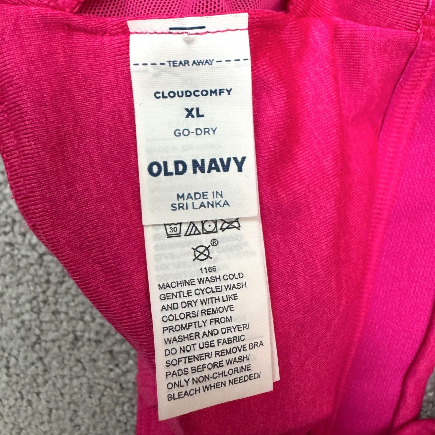 Old Navy Old Navy Sports Bra Shirt Womens XL Pink NWT Cloudcomfy Go-Dry Padded Bralette Top Clothing Activewear Size XL / US 12-14 / IT 48-50 - 6 Thumbnail