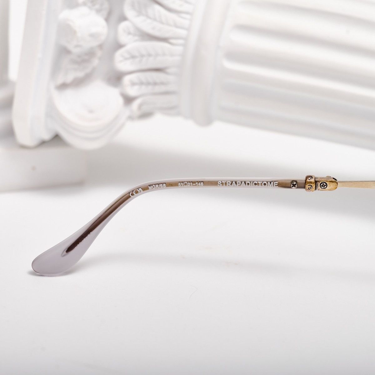 Chrome Hearts CHROME HEARTS STRAPADICTOME MATTE GRAPHITE /SHINY SILVER GLASSES Size ONE SIZE - 5 Thumbnail