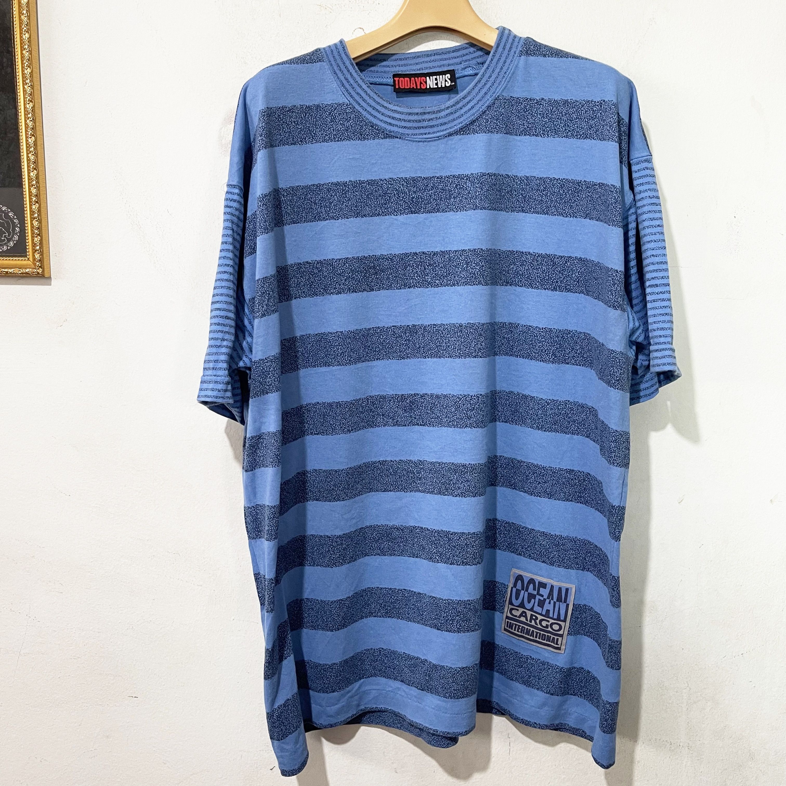 Vintage Vintage 90s Striped ShirT Size US XL / EU 56 / 4 - 1 Thumbnail