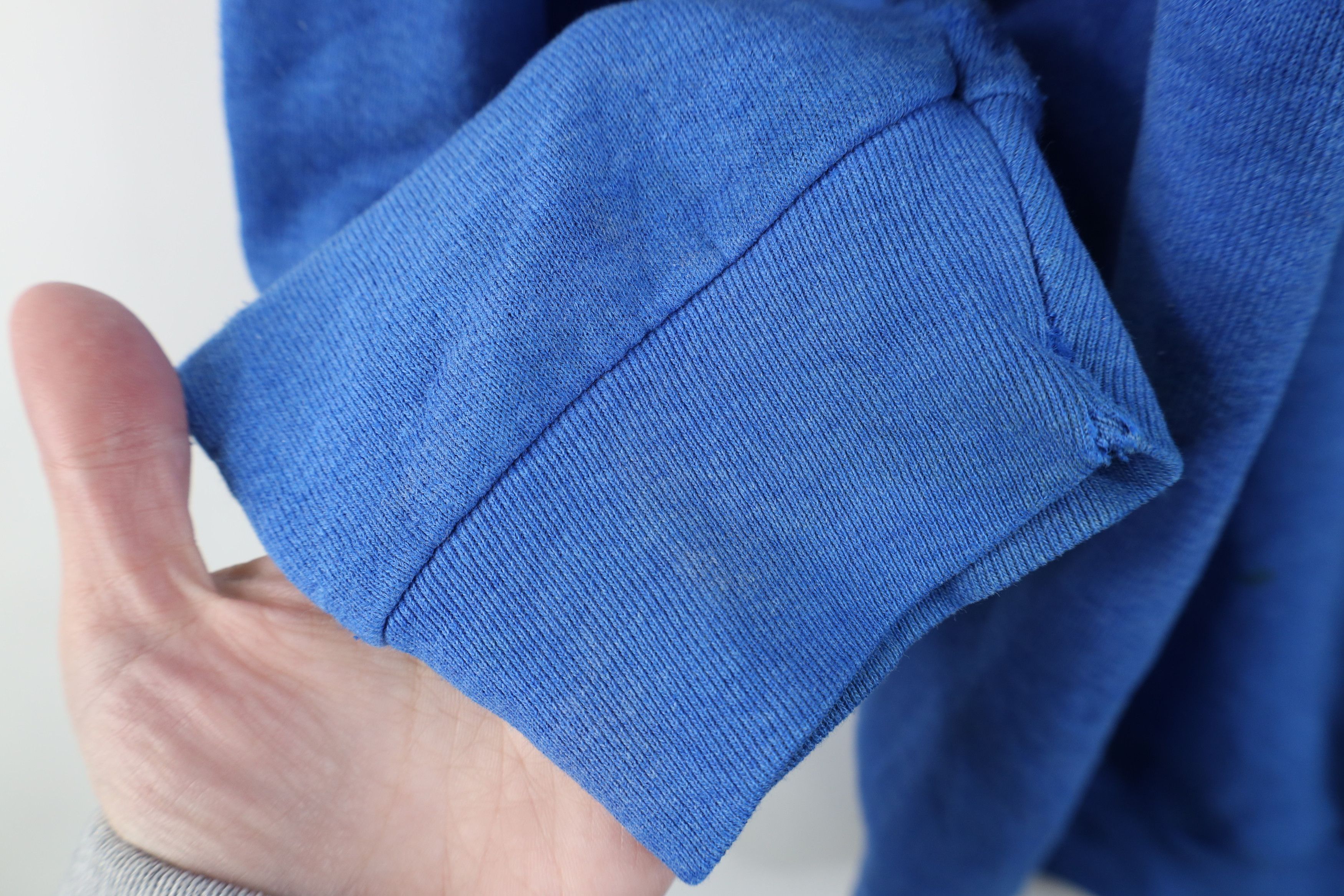 Vintage Vintage 90s Streetwear Blank Crewneck Sweatshirt Blue USA Size L / US 10 / IT 46 - 7 Thumbnail