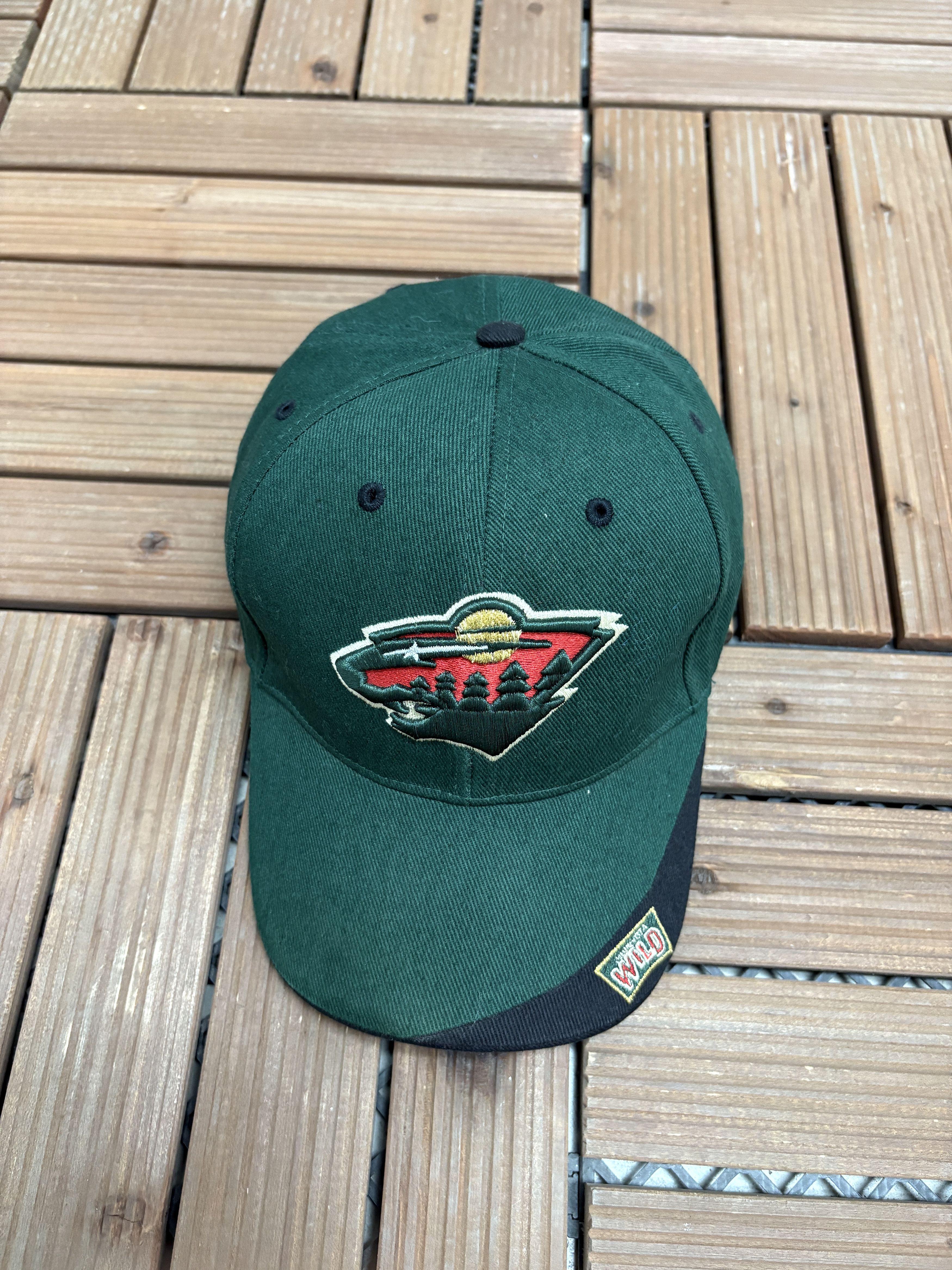 Vintage Minnesota Wild Vintage Green Strap Back Hat Cap Size ONE SIZE - 1 Thumbnail