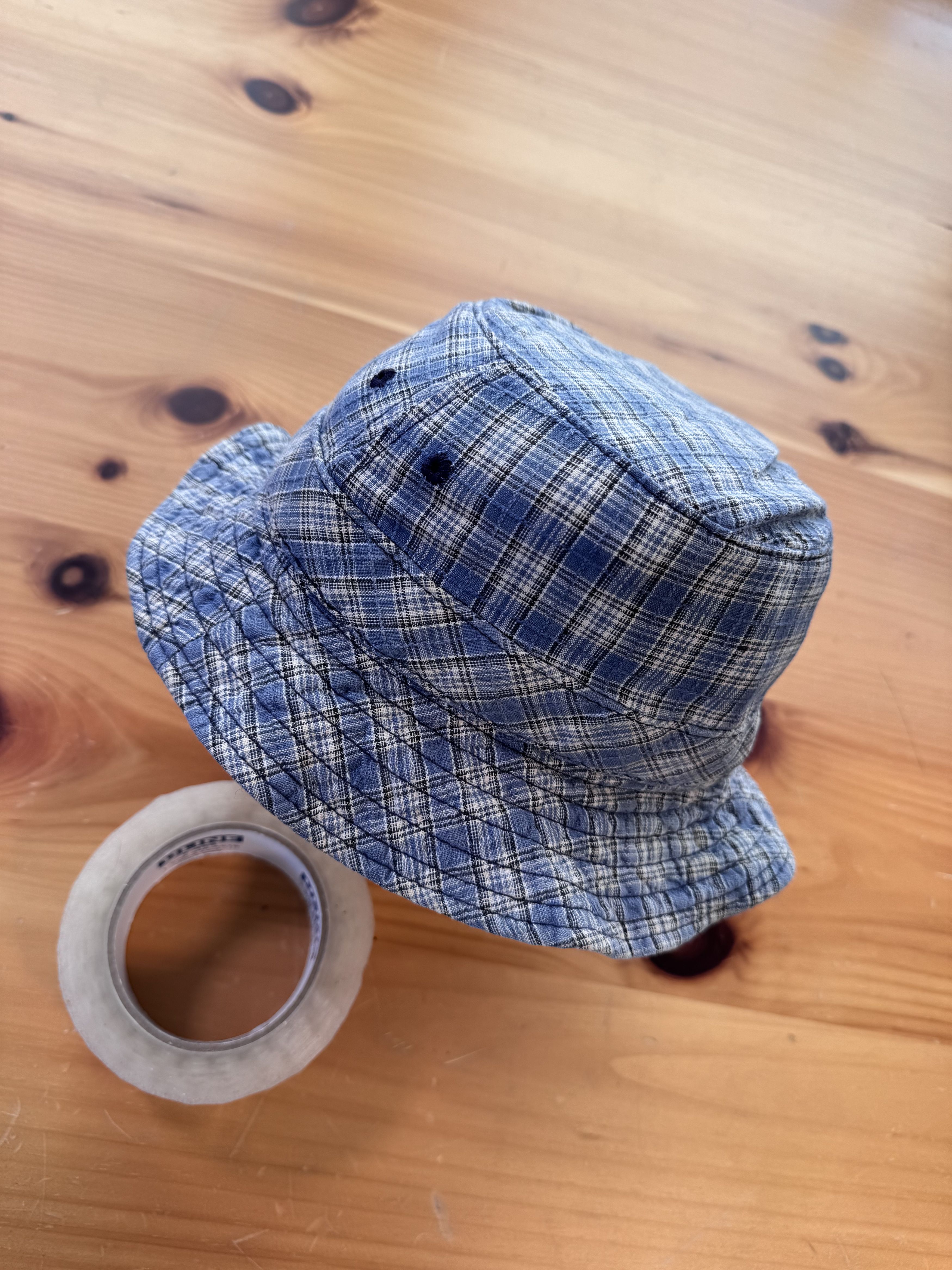 Nike Vintage 90's Nike Plaid Bucket Hat Size ONE SIZE - 5 Thumbnail